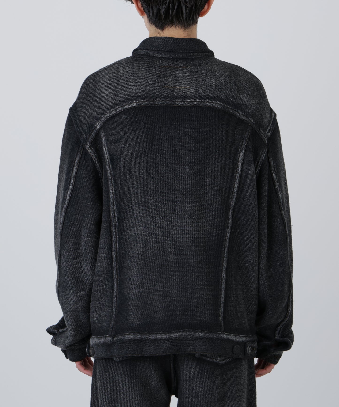 3RD TYPE WASHED KNIT JACKET ‐Indigo yarn‐