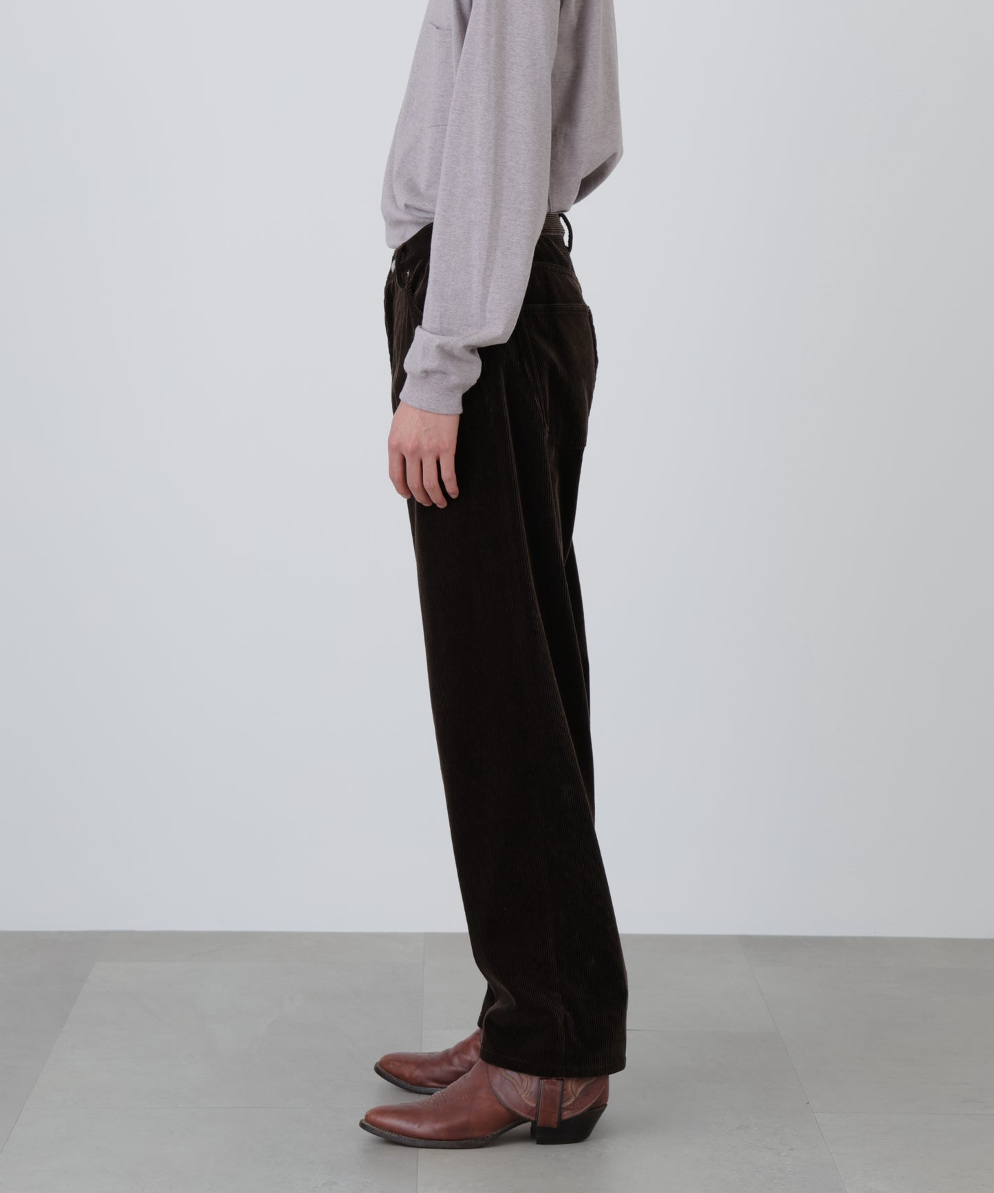 CORDUROY WIDE PANTS ‐Modal mix‐