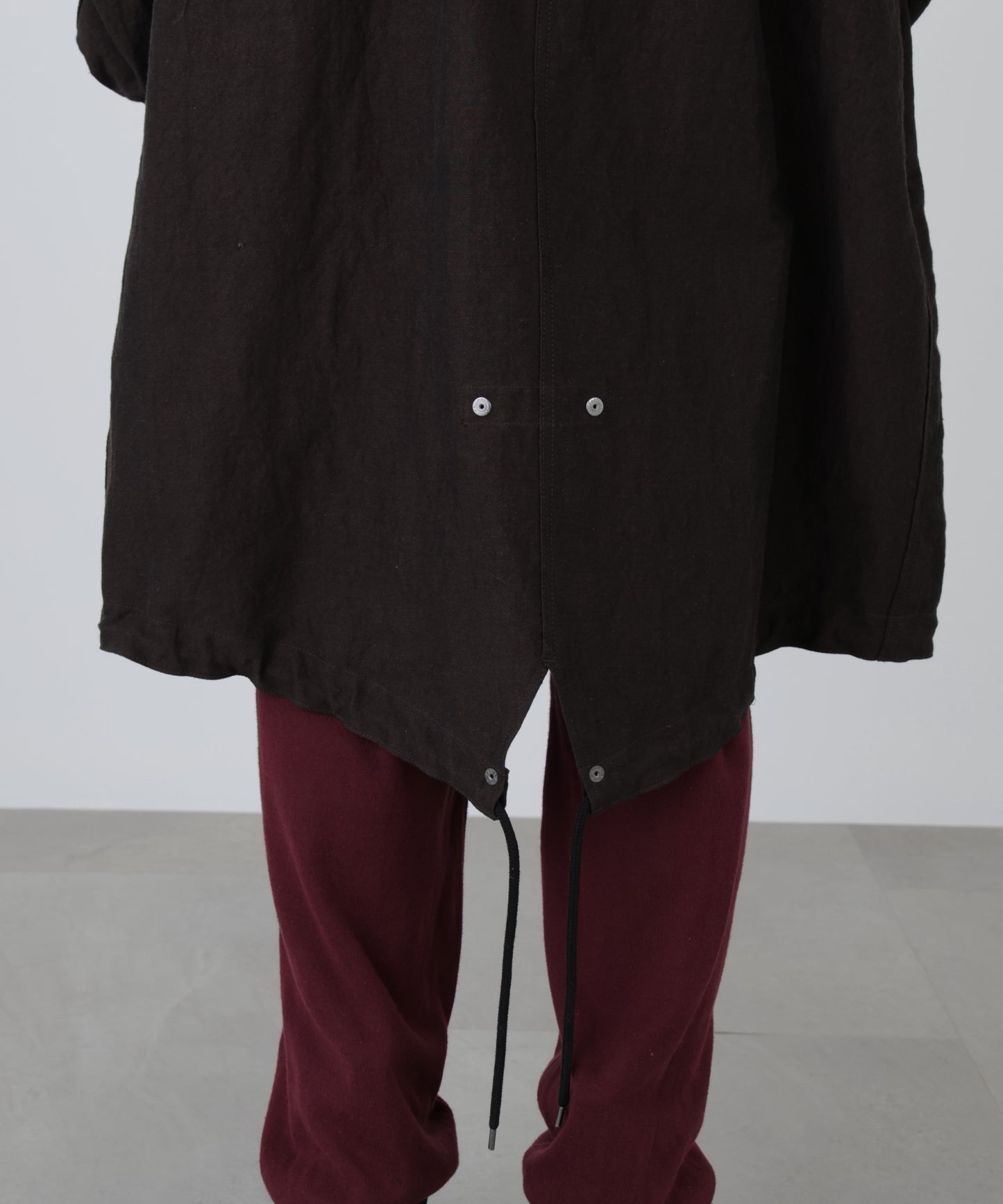 FISH TAIL COAT ‐Cotton Linen Ratine‐