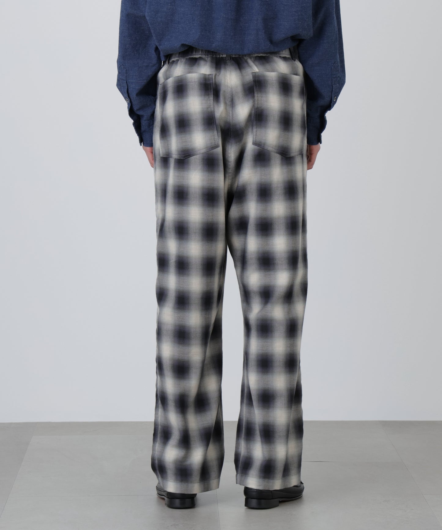 OMBRE CHECK EASY TROUSERS ‐Cotton Yak‐