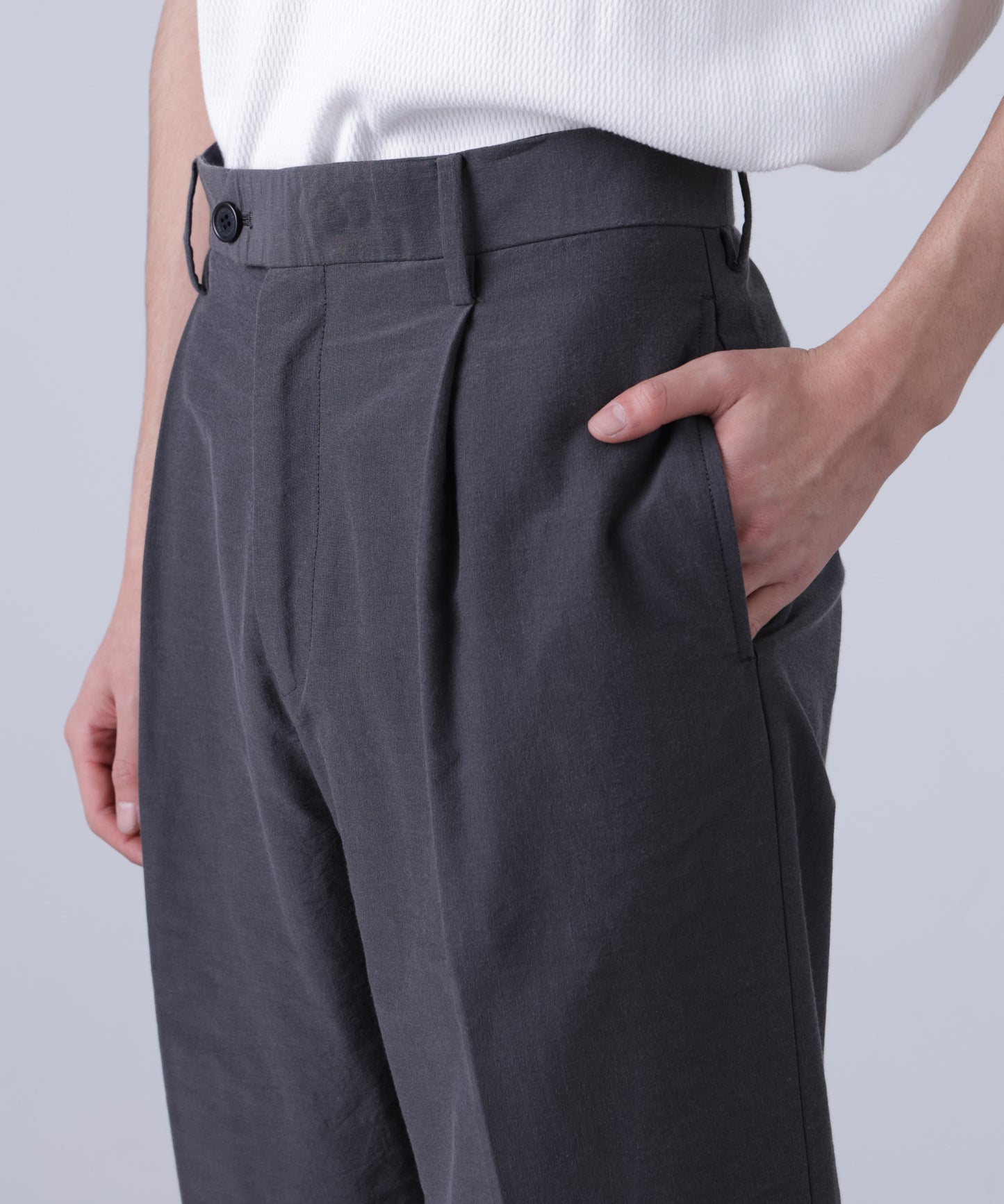 FATIGUE TROUSERS -Powder melton-