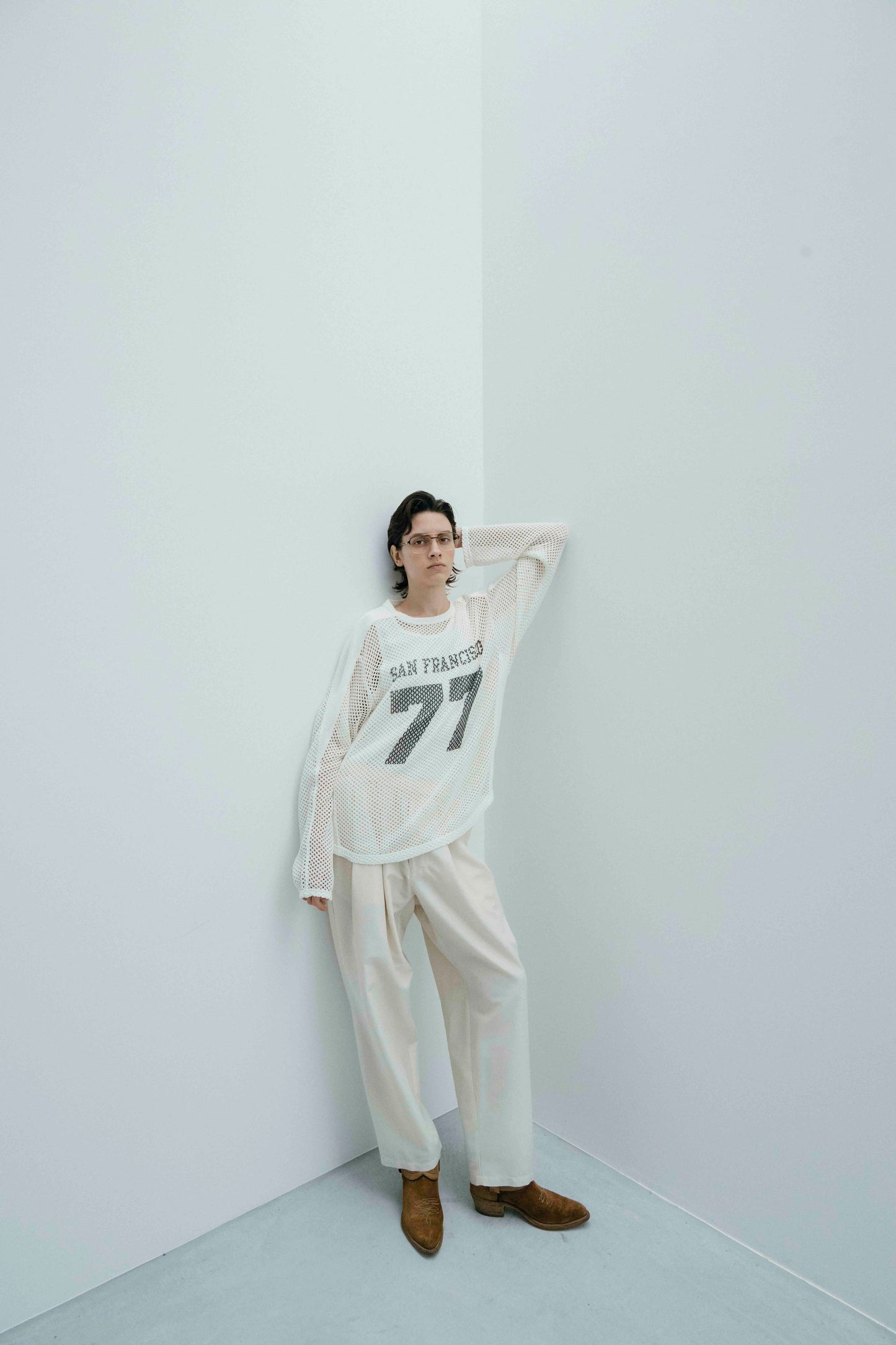 TUCK EASY PANTS - Silk / Wool -
