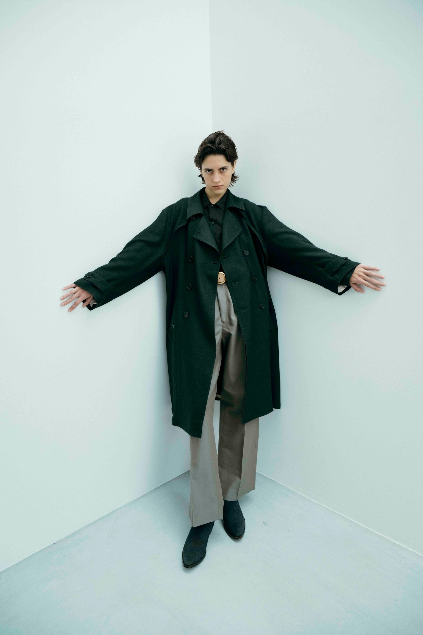 IN-TUCK TROUSERS - Silk / Wool -