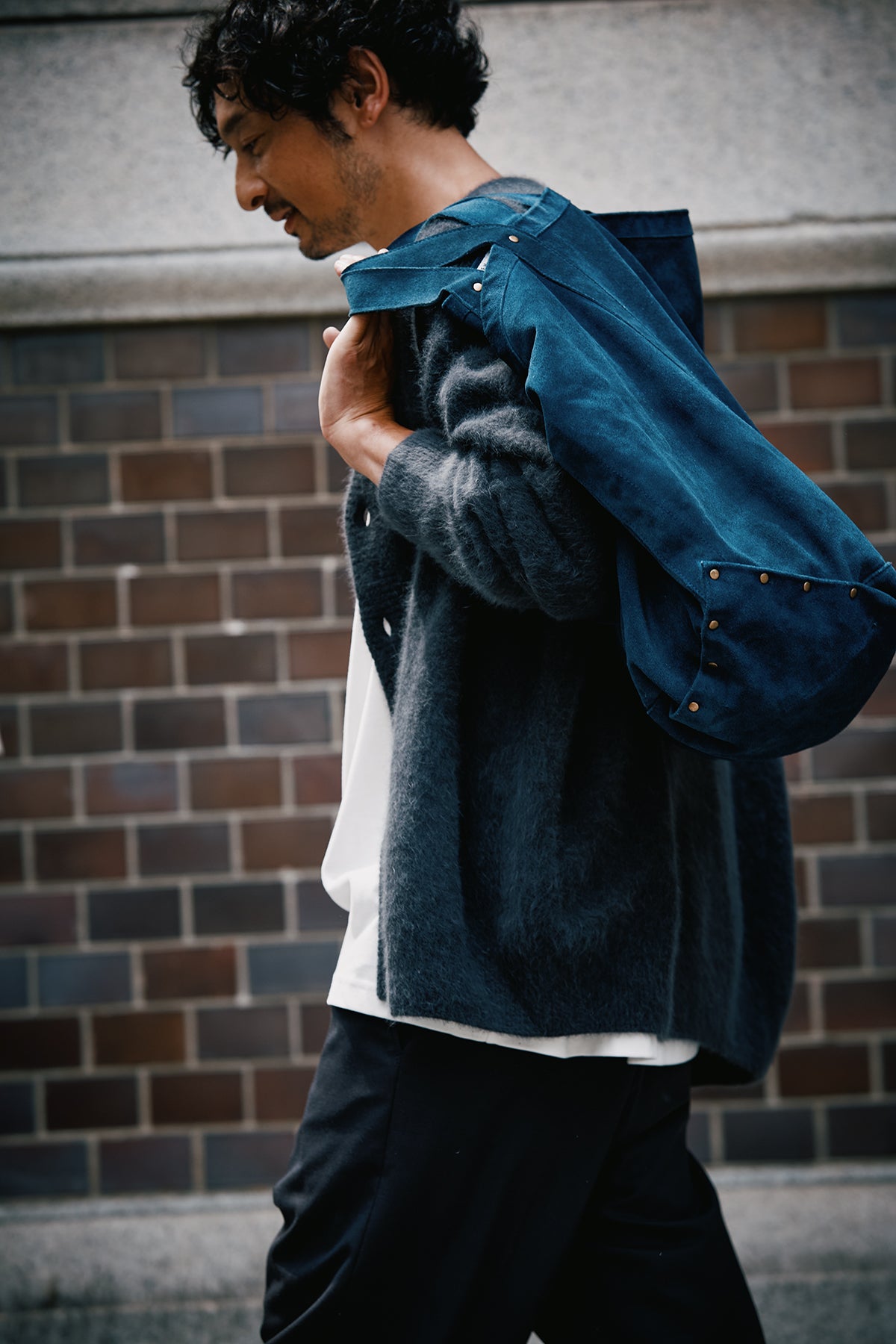 【OCEANS】LEATHER TOTE BAG -Cow split leather-