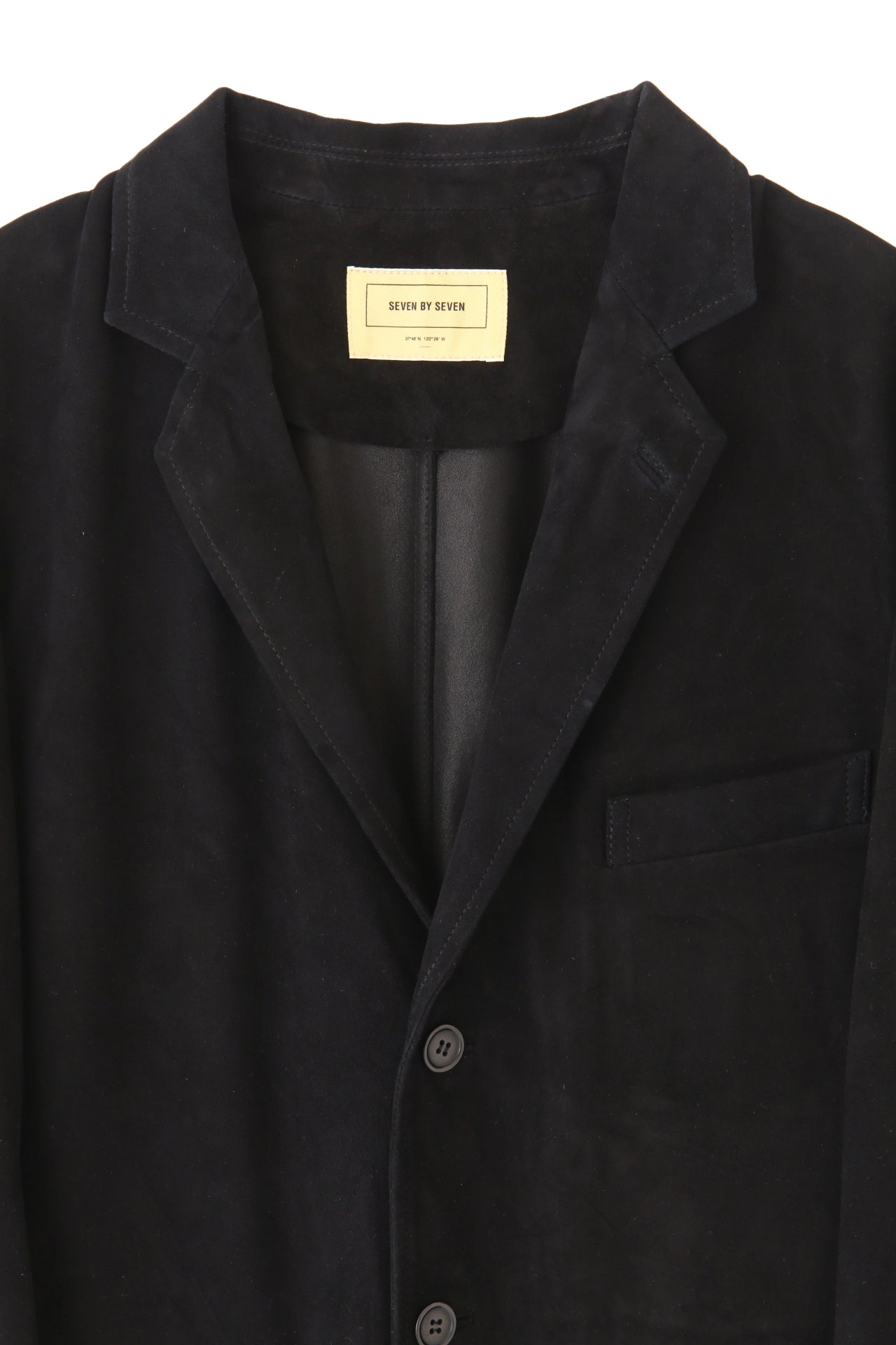GOAT SUEDE LEATHER TAILORED JACKET