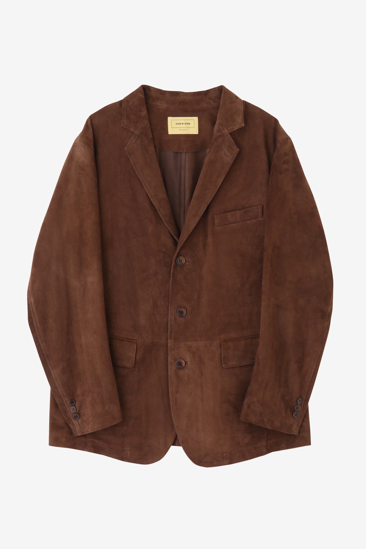 GOAT SUEDE LEATHER TAILORED JACKET