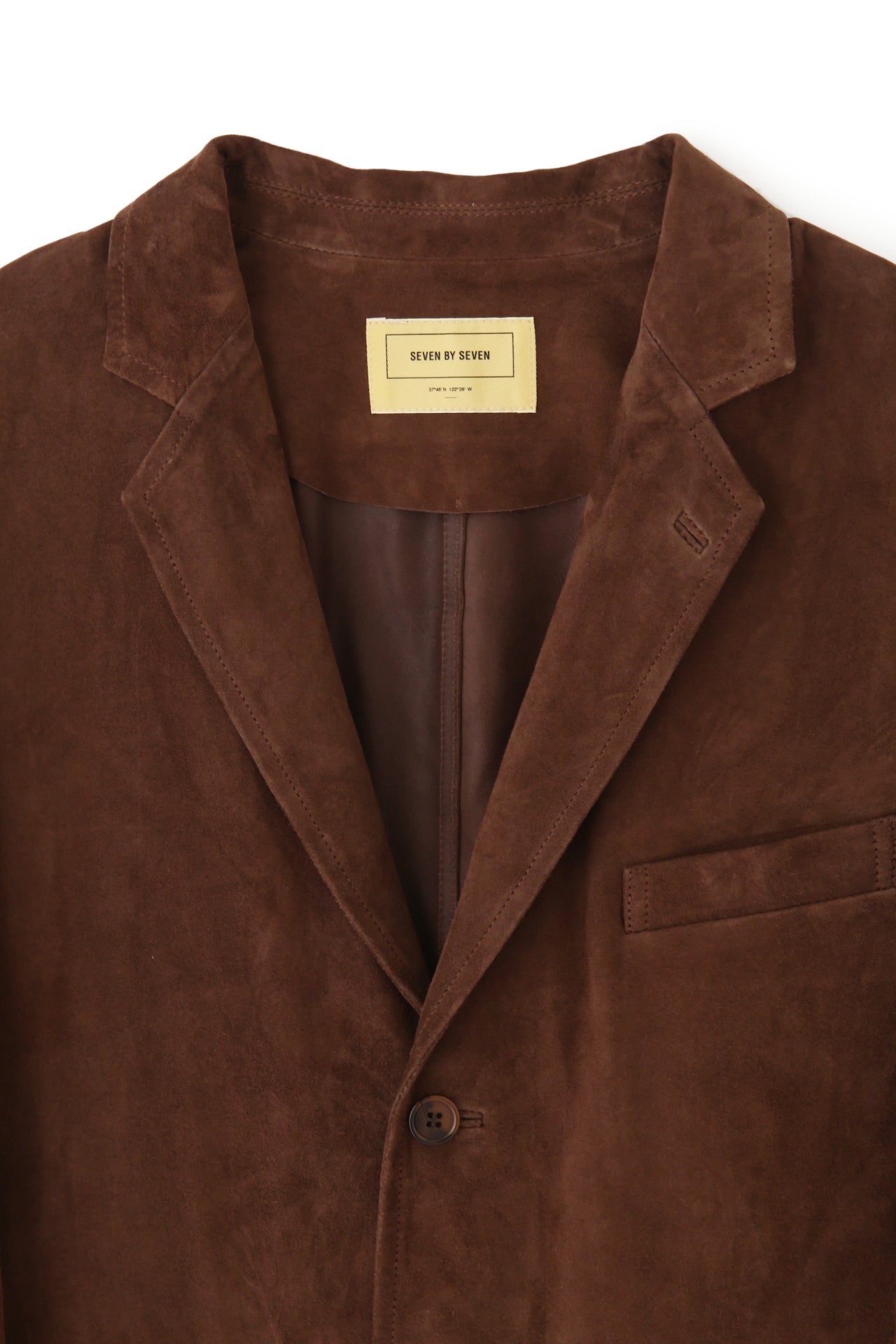 GOAT SUEDE LEATHER TAILORED JACKET