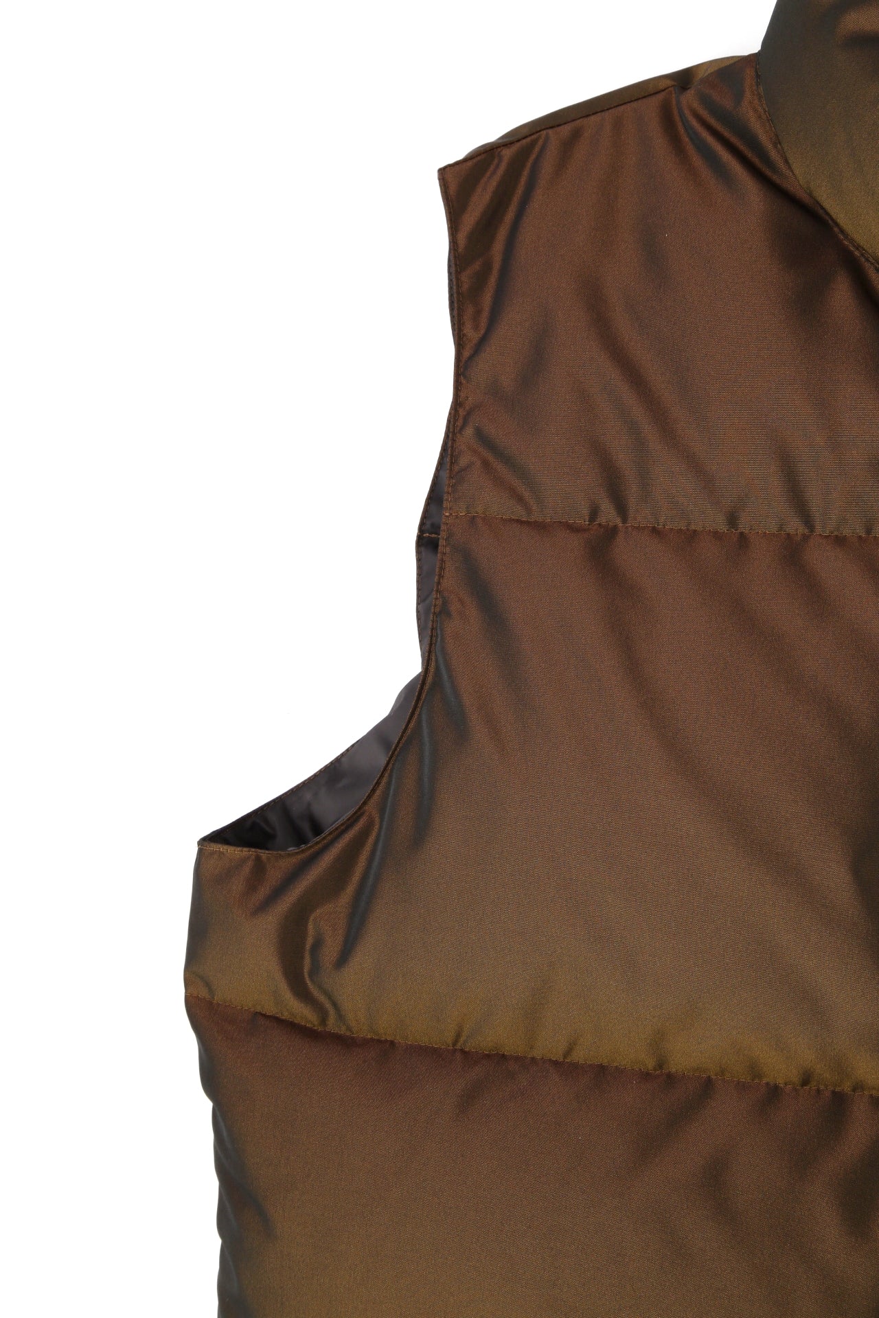 IRIDESCENT DOWN VEST -Polyester taffeta-