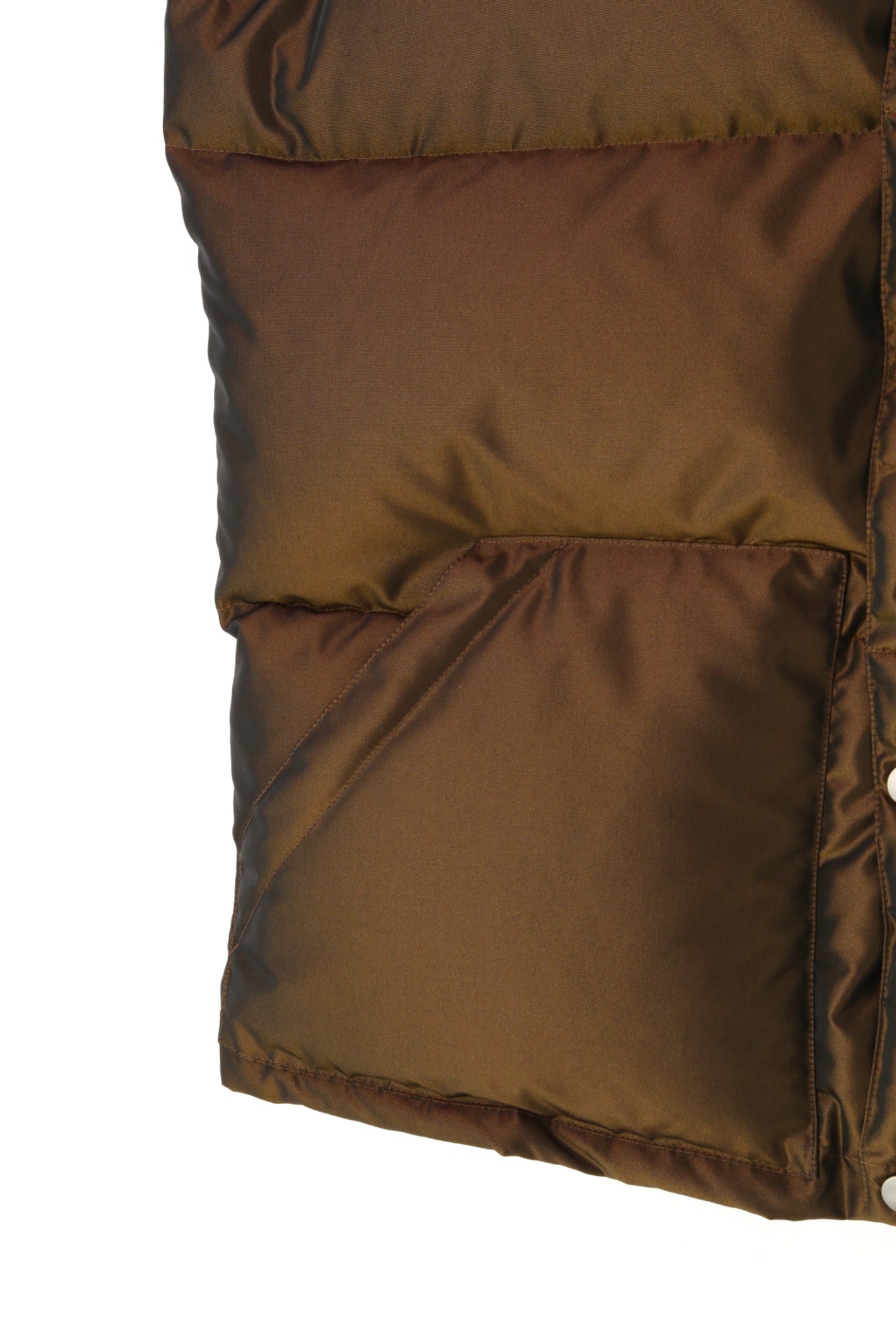 IRIDESCENT DOWN VEST -Polyester taffeta-