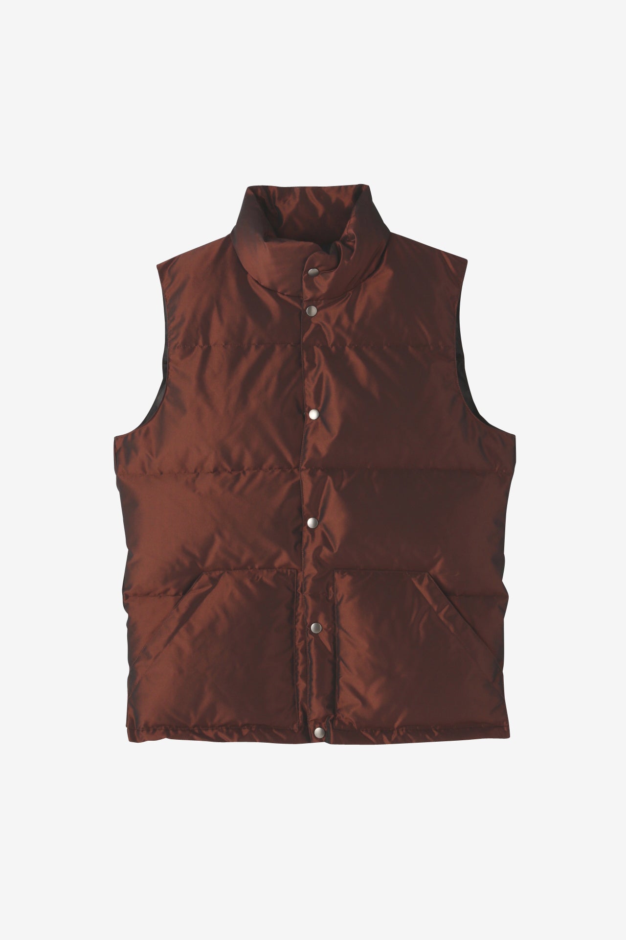 IRIDESCENT DOWN VEST -Polyester taffeta-
