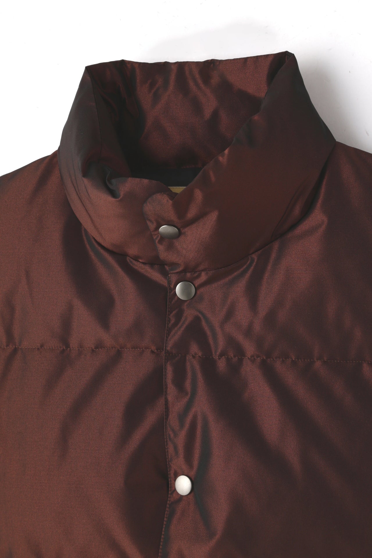 IRIDESCENT DOWN VEST -Polyester taffeta-