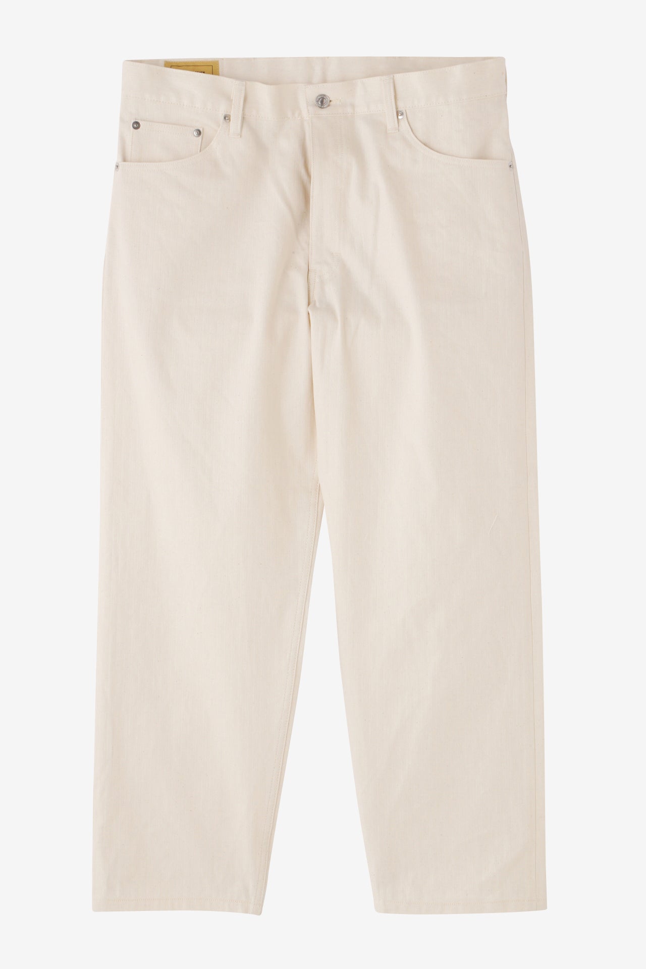 HERRINGBONE DENIM WIDE PANTS -LINEN / COTTON-