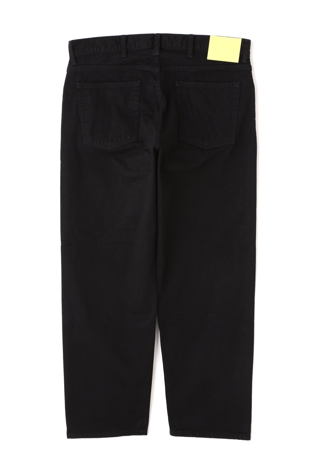 BLACK DENIM WIDE PANTS