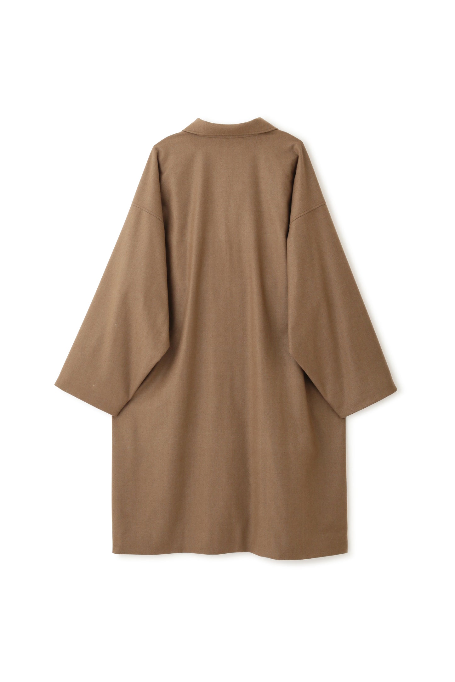 IRREGULAR YOKE SLEEVE COAT -POWDER MELTON-
