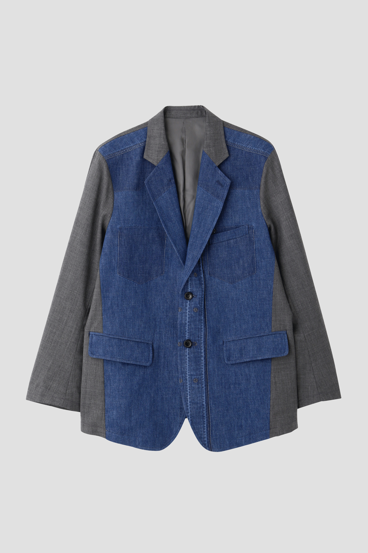 SBS×Wrangler】 2B COMBINATION TAILORED JACKET -Wool mohair