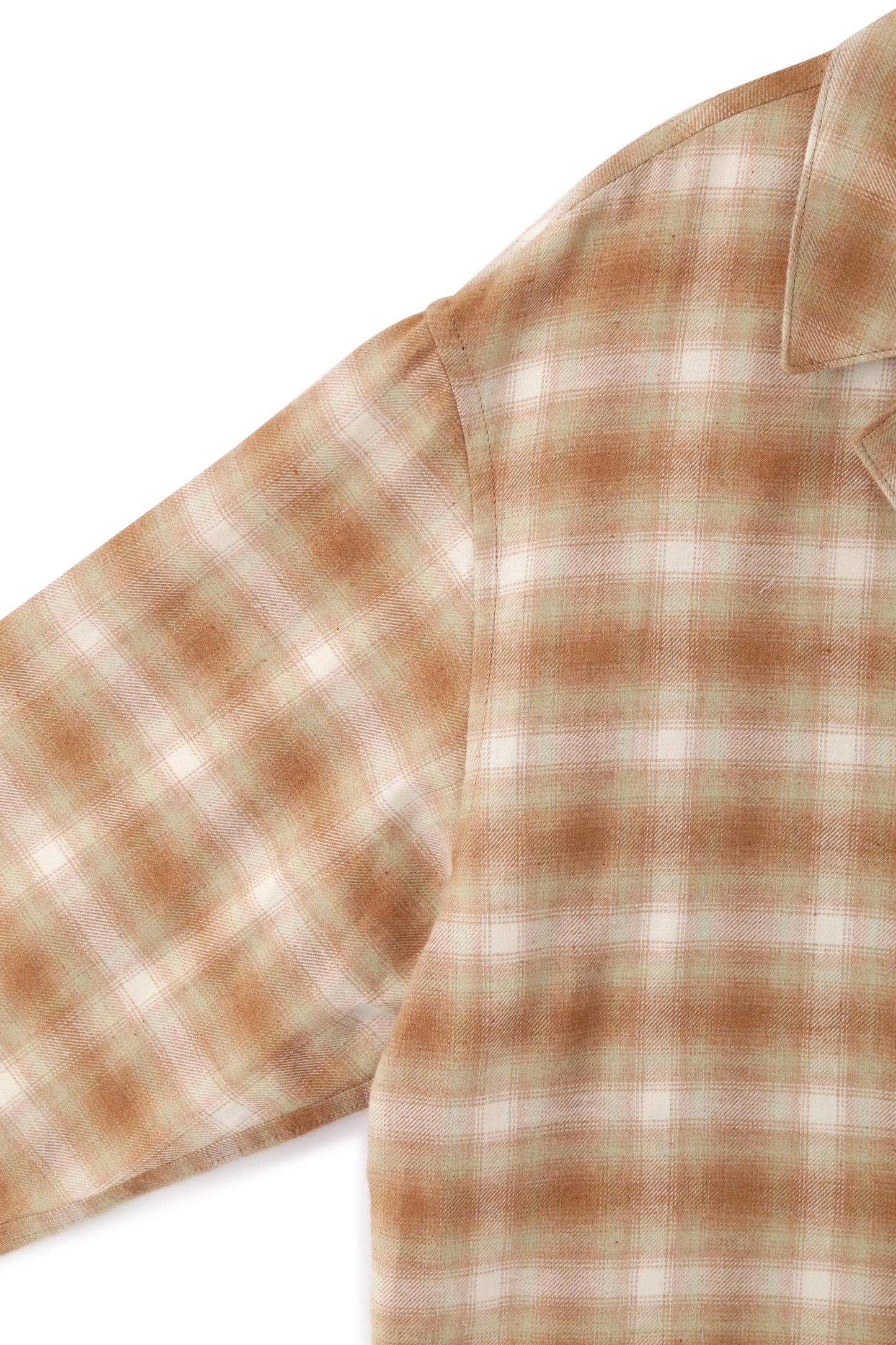 OMBRE CHECK COVERALL JACKET -UNSTAINED ORGANIC COTTON-