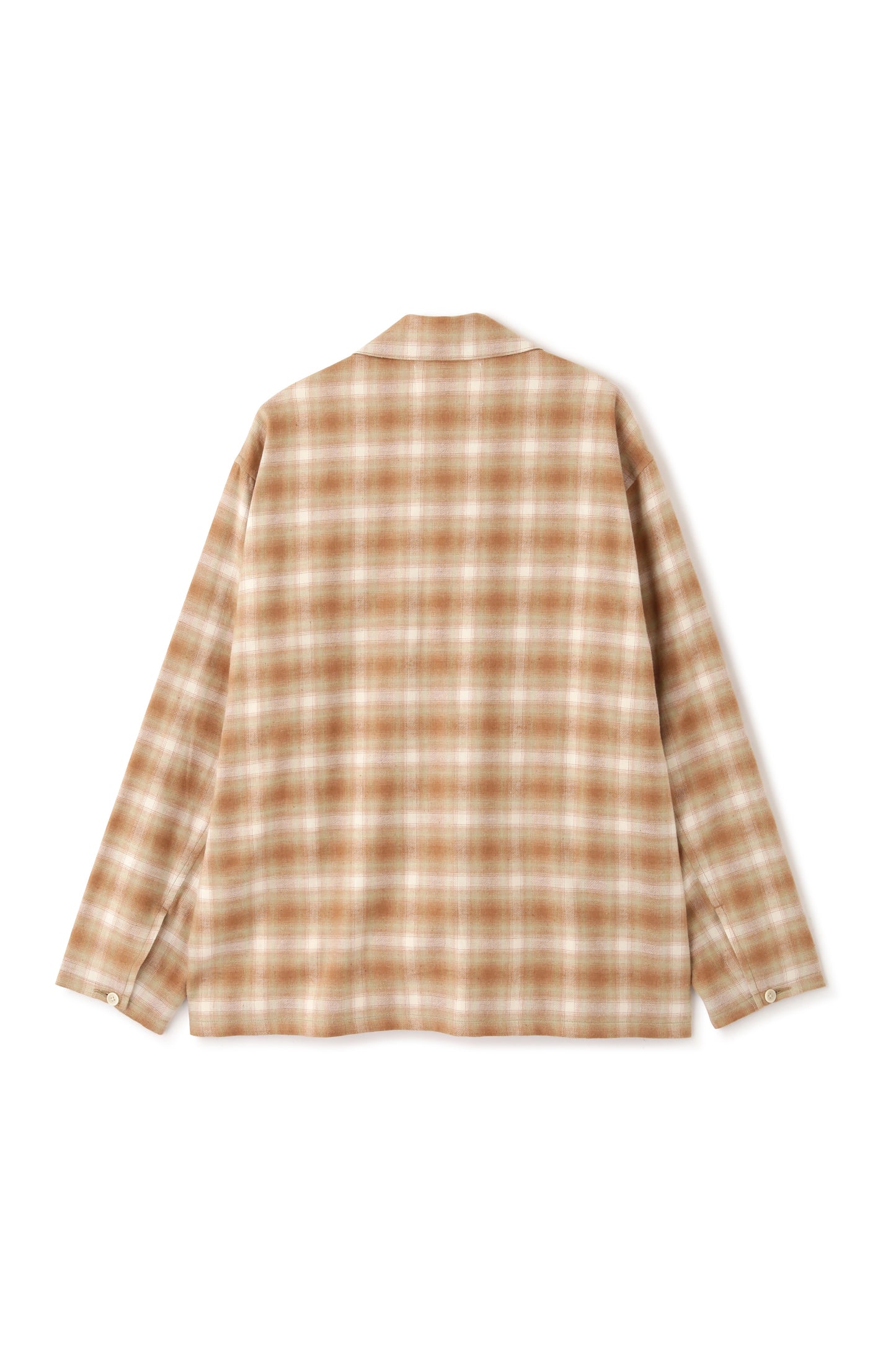 OMBRE CHECK COVERALL JACKET -UNSTAINED ORGANIC COTTON-
