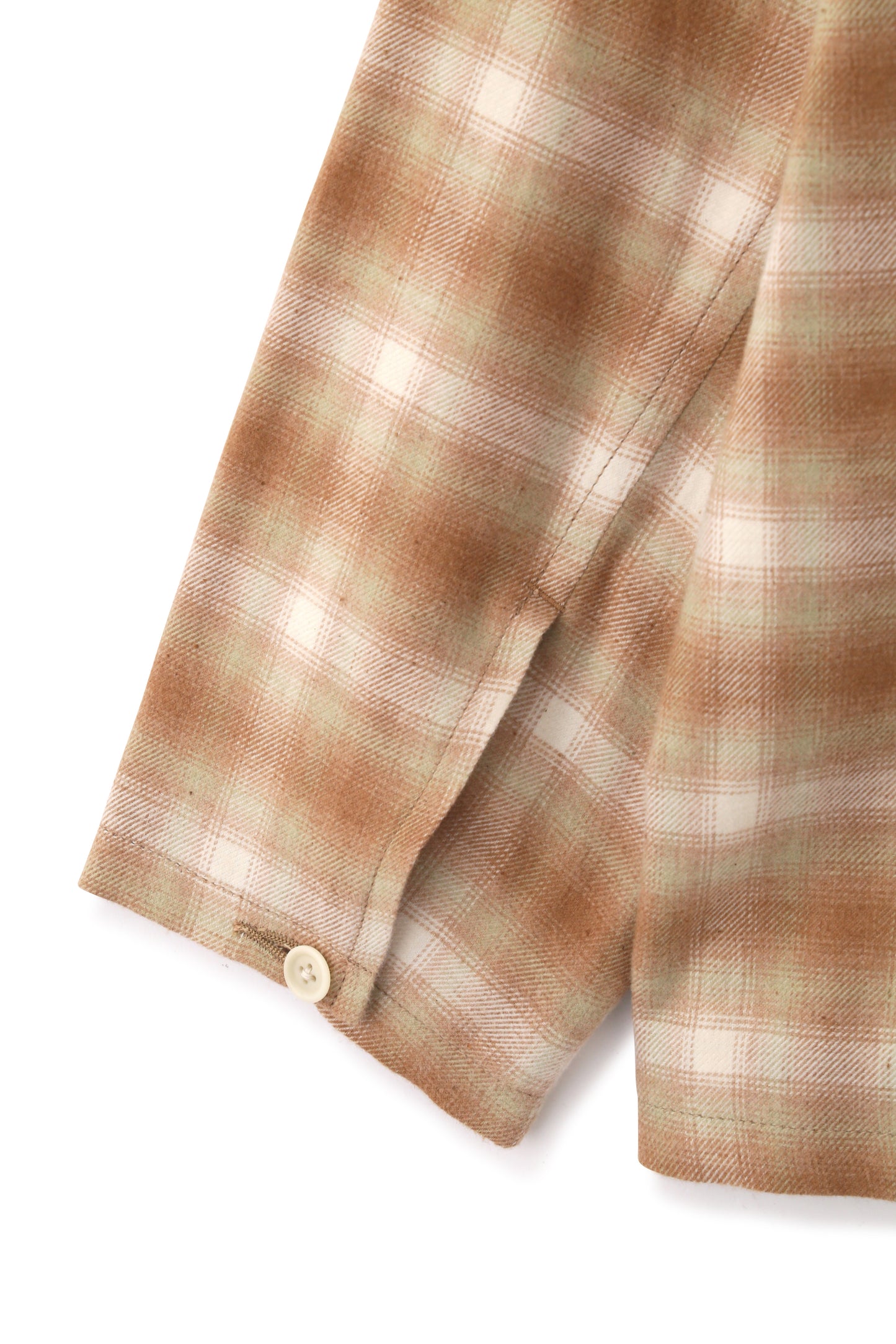 OMBRE CHECK COVERALL JACKET -UNSTAINED ORGANIC COTTON-