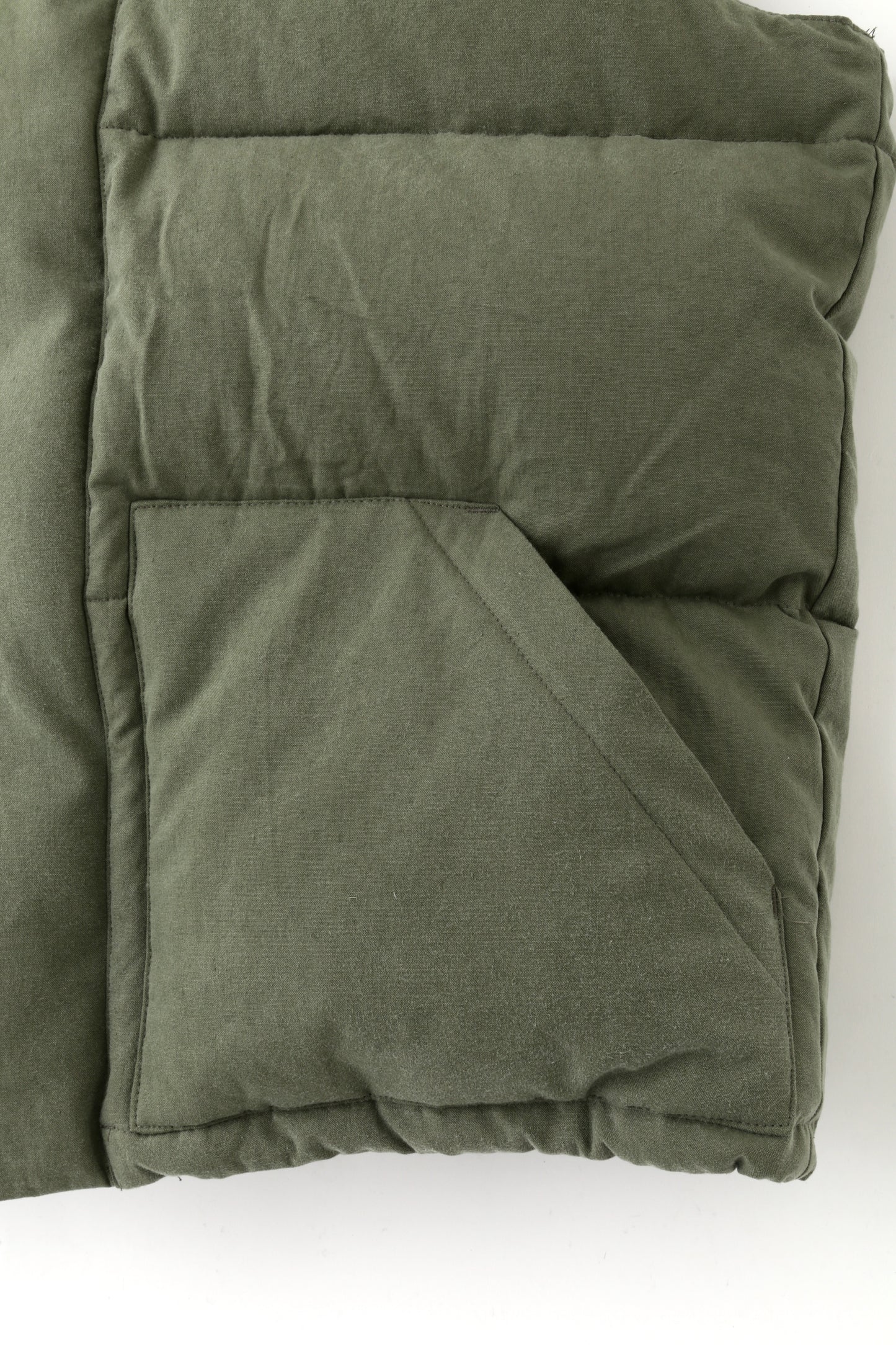 REWORK DOWN VEST -VINTAGE MILSPEC SLEEPING BAG-