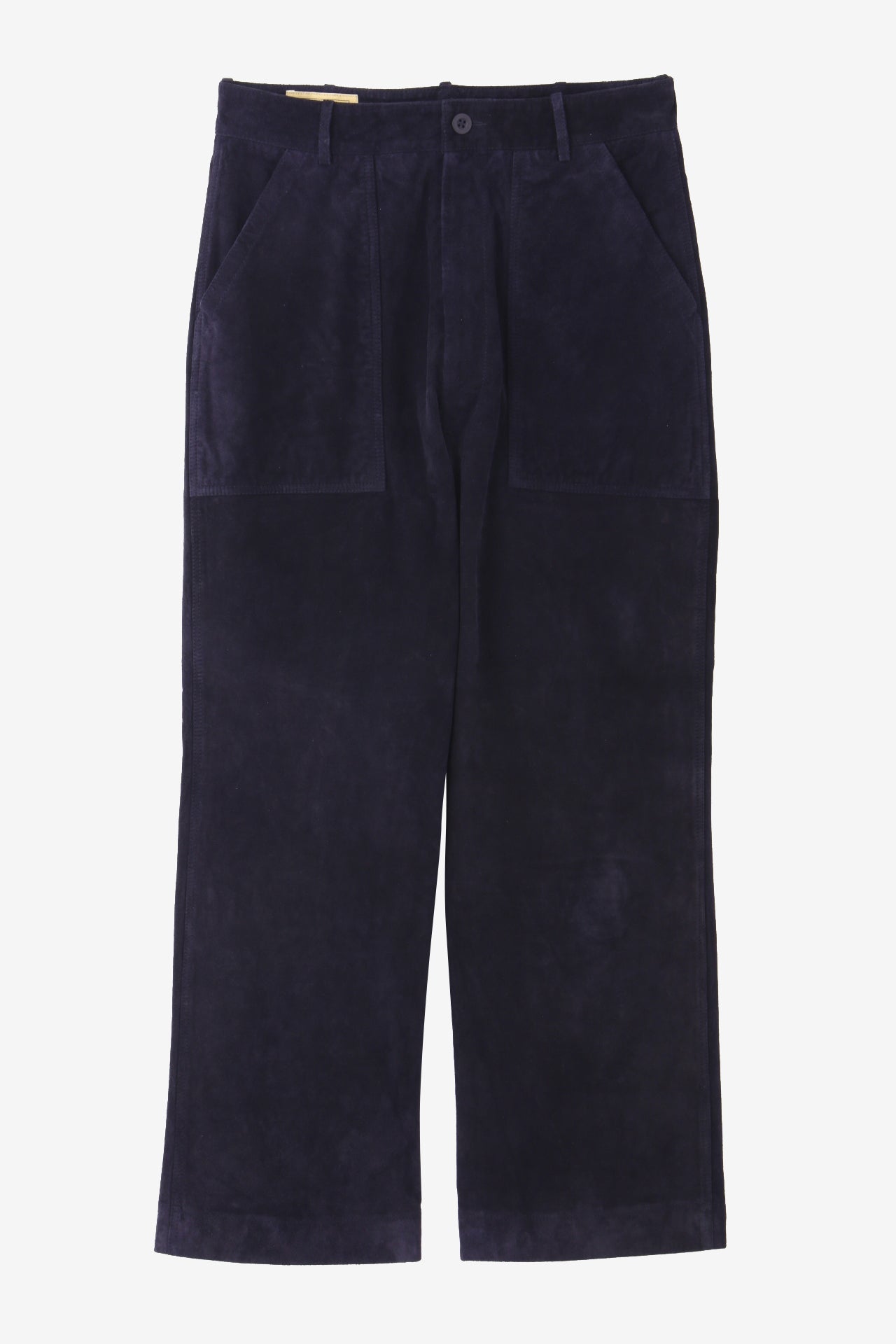 LEATHER FATIGUE PANTS -MILLED COW NUBUCK-