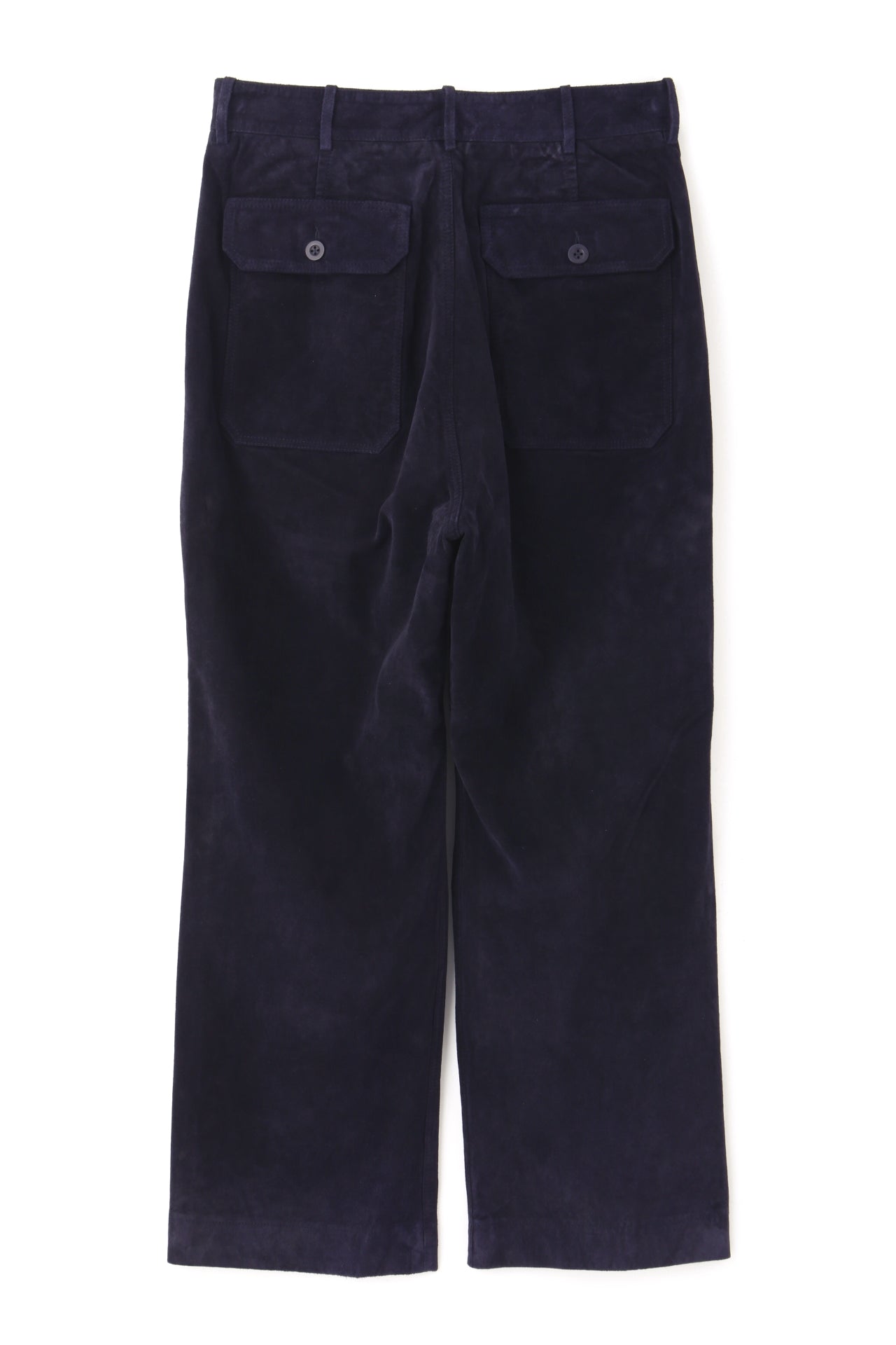 LEATHER FATIGUE PANTS -MILLED COW NUBUCK-