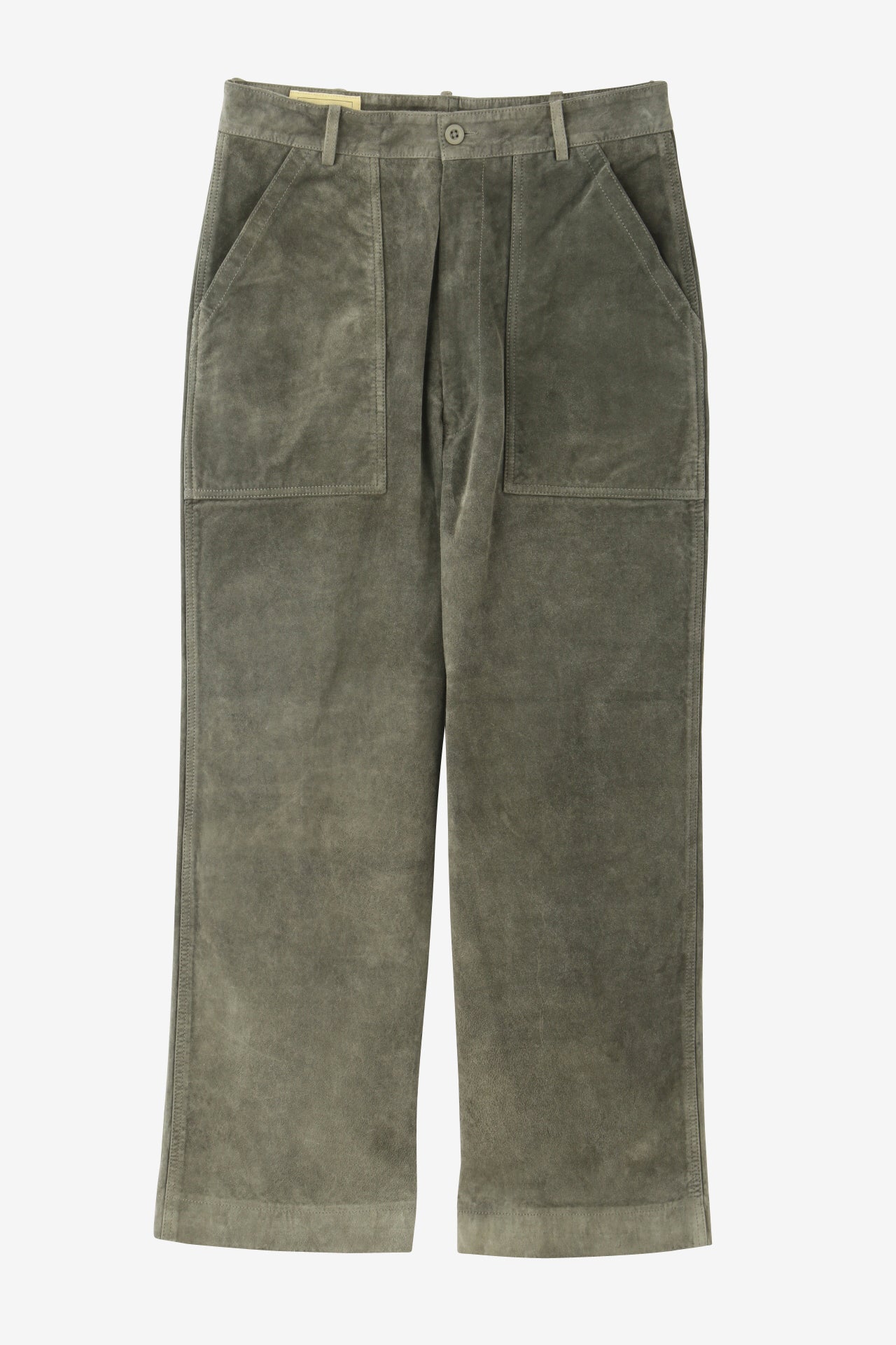 LEATHER FATIGUE PANTS -MILLED COW NUBUCK-