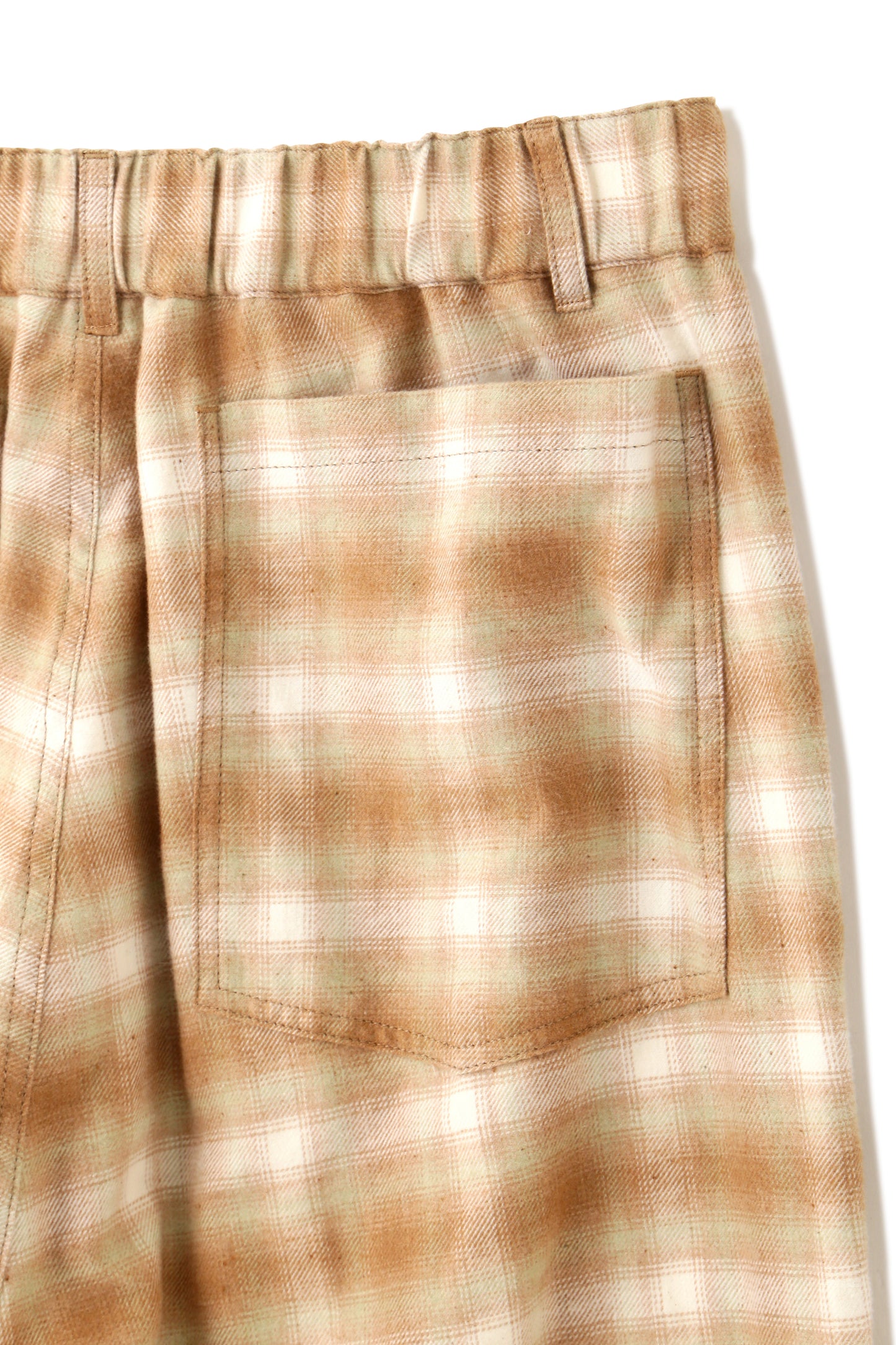 OMBRE CHECK EASY TROUSERS -UNSTAINED ORGANIC COTTON-