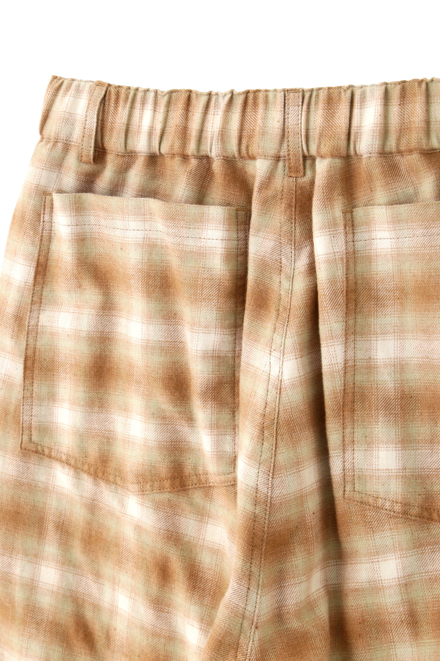 OMBRE CHECK EASY TROUSERS -UNSTAINED ORGANIC COTTON-