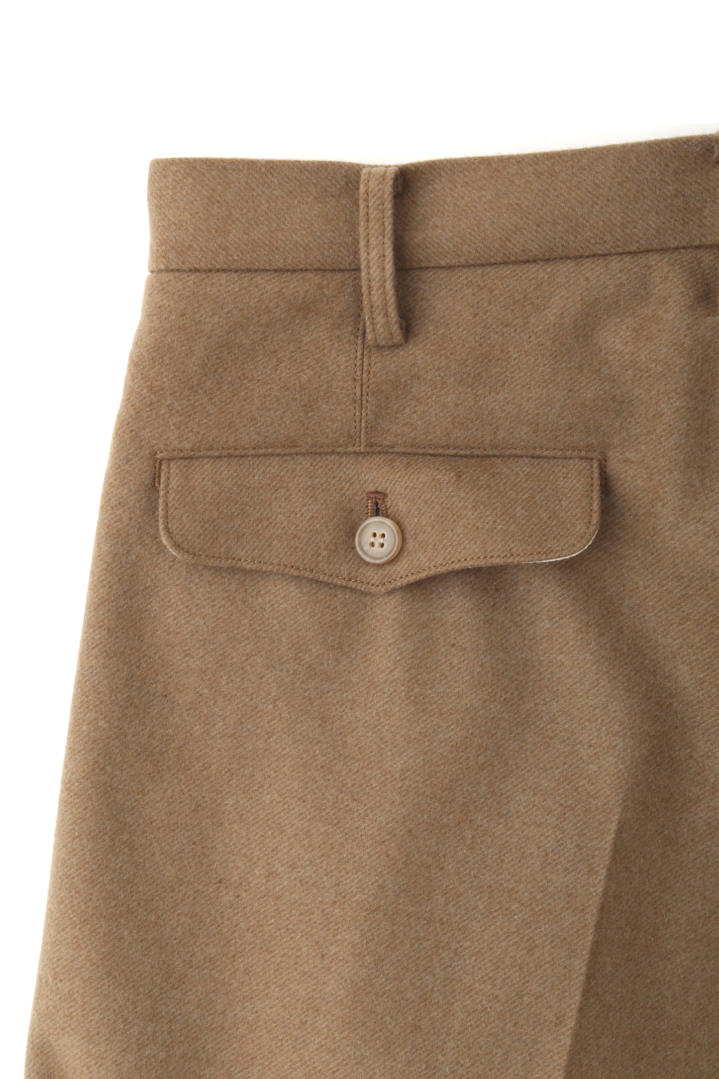 IN TUCK TROUSERS -POWDER MELTON-