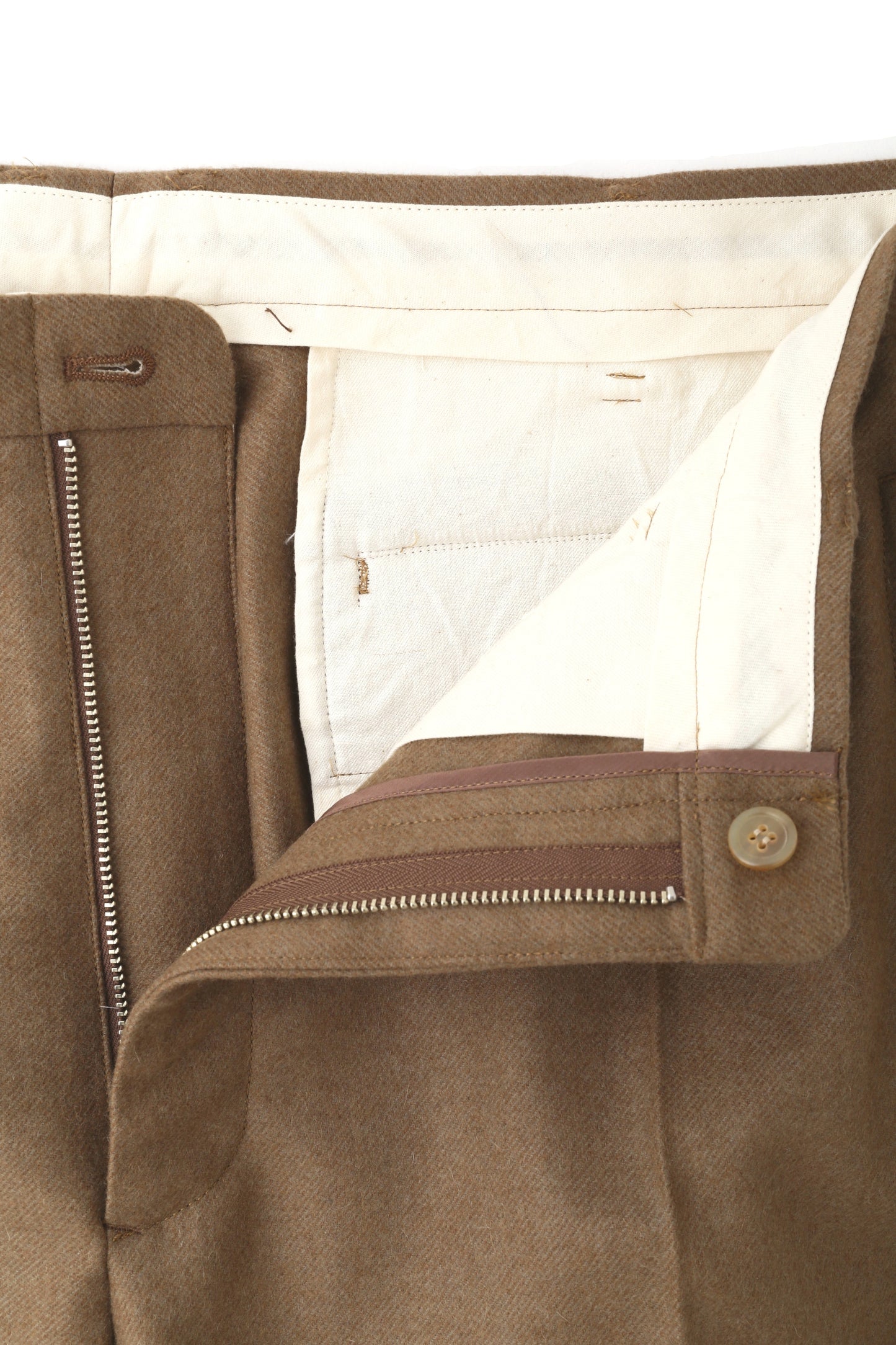 IN TUCK TROUSERS -POWDER MELTON-