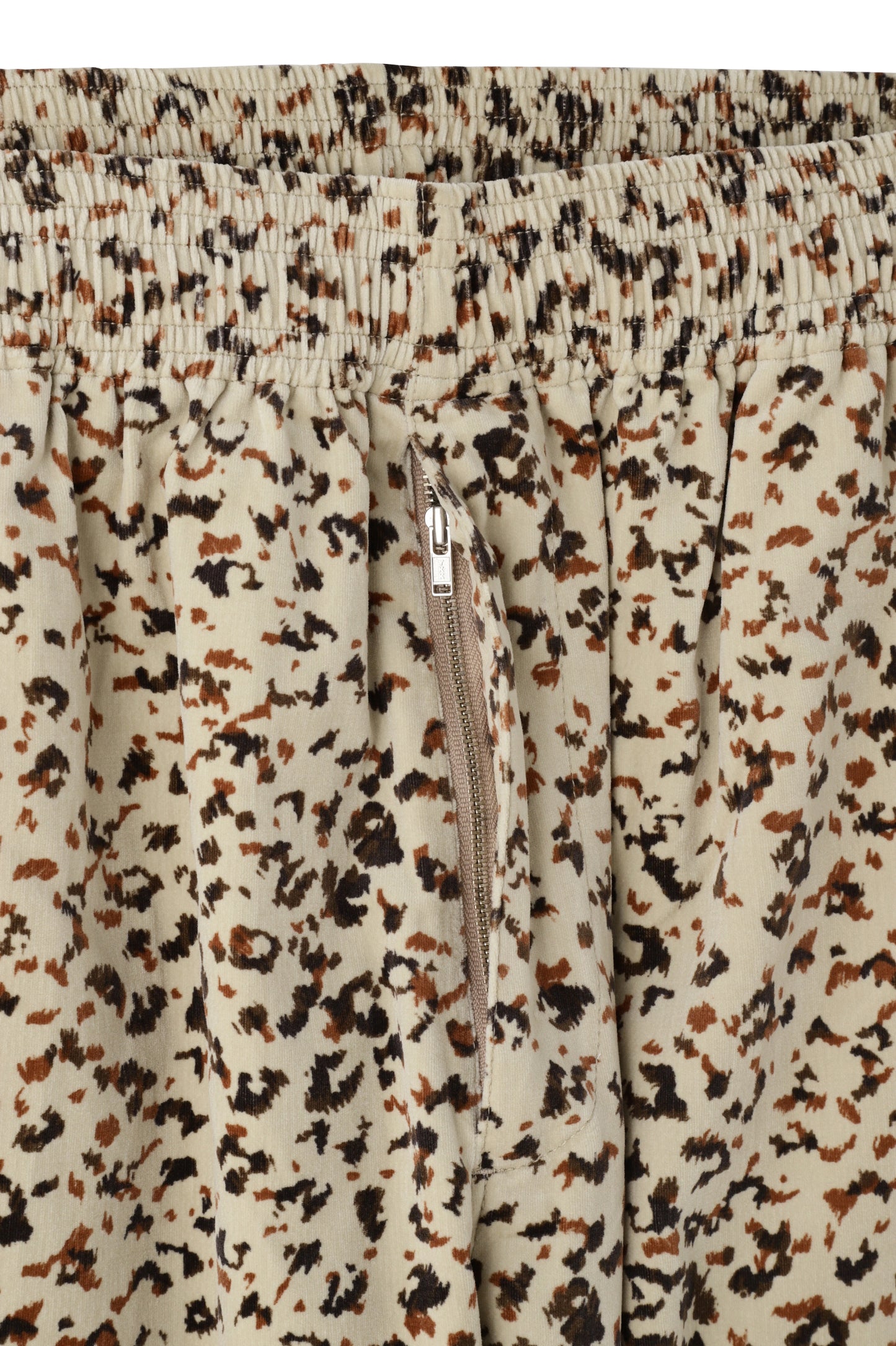 COTTON VEVET COOK PANTS -LEOPARD PATTERN PRINT-