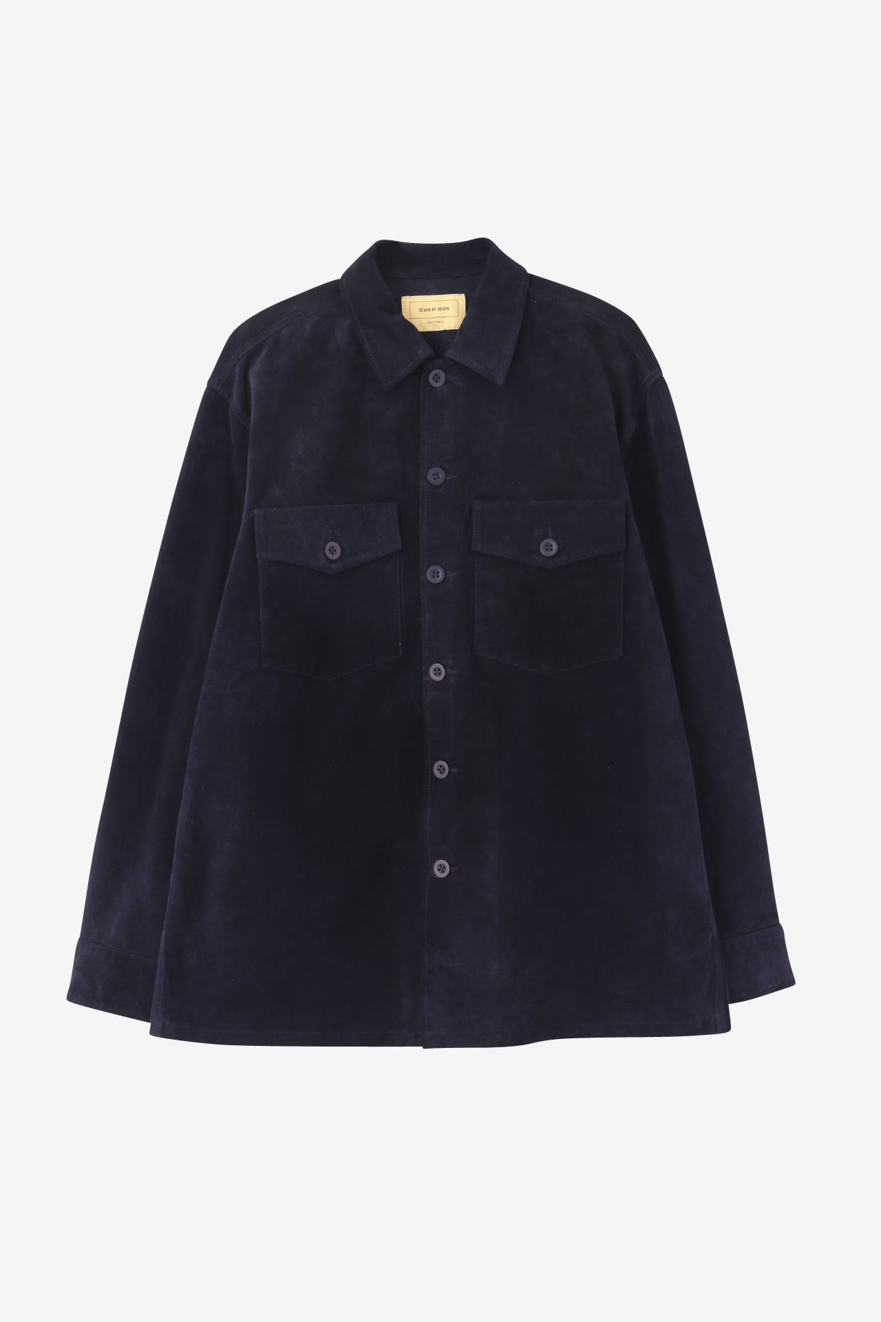 LEATHER FATIGUE SHIRT -MILLED COW NUBUCK-
