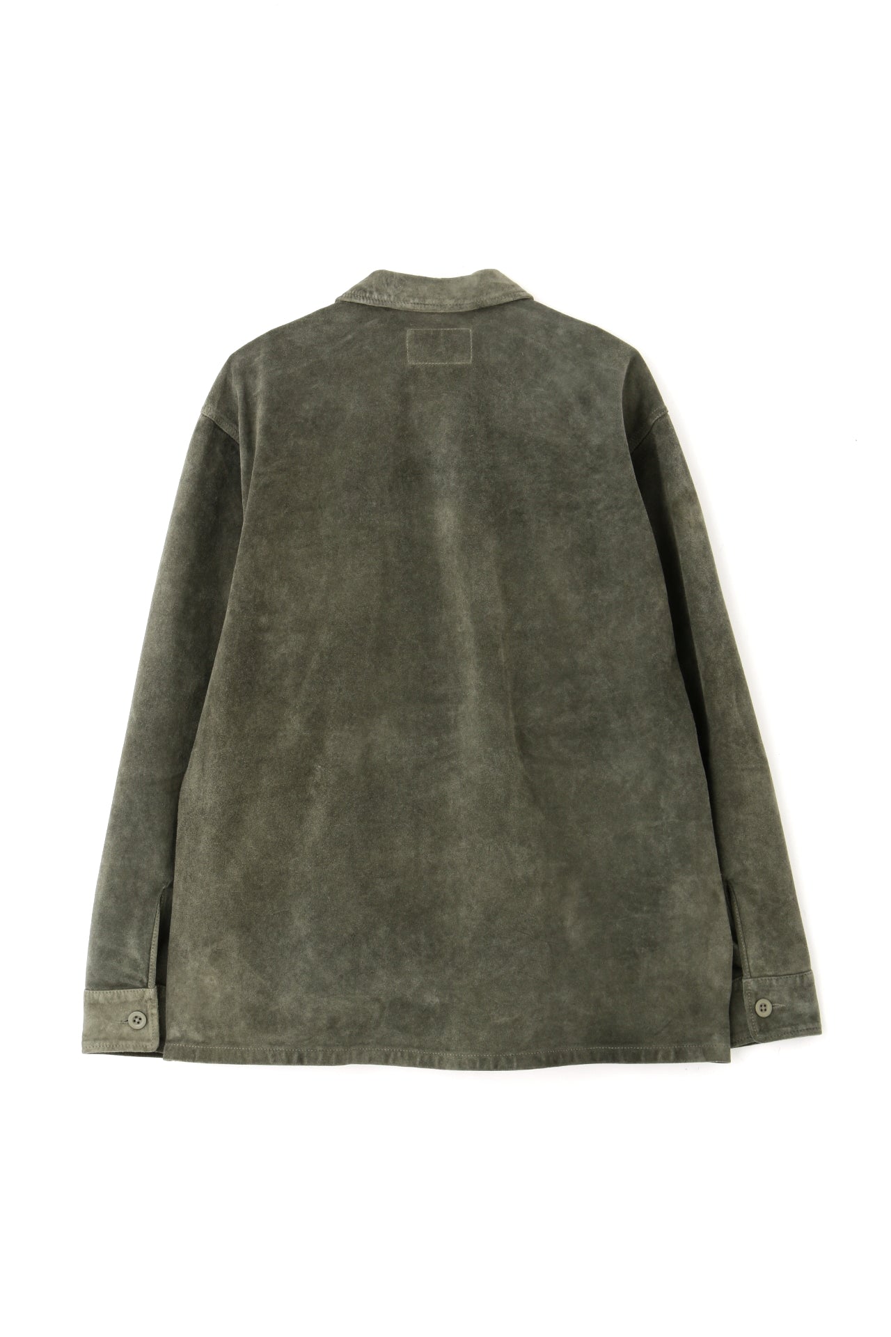 LEATHER FATIGUE SHIRT -MILLED COW NUBUCK-