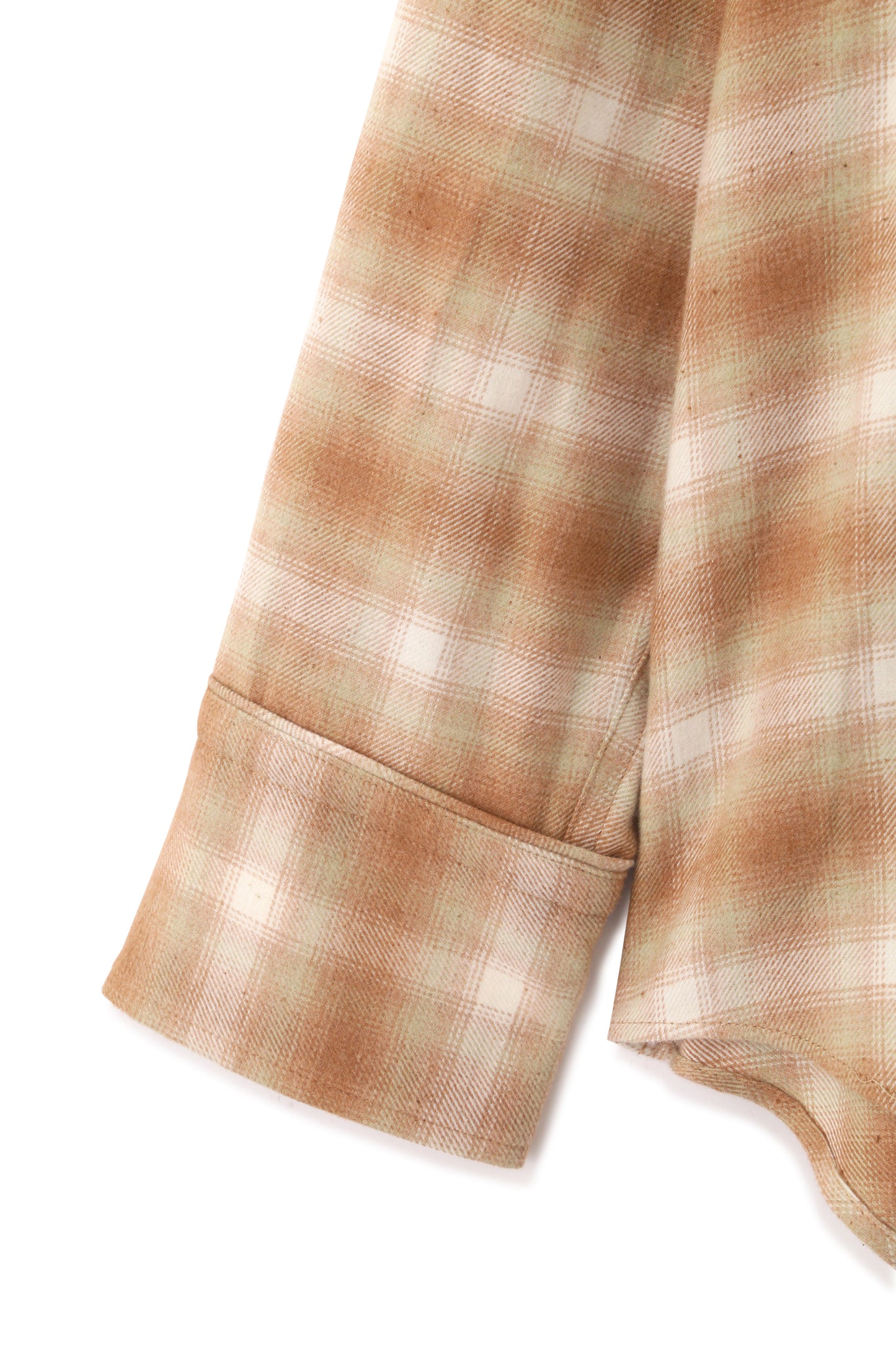 OMBRE CHECK SMILE POCKET WESTERN SHIRTS -UNSTAINED ORGANIC COTTON-
