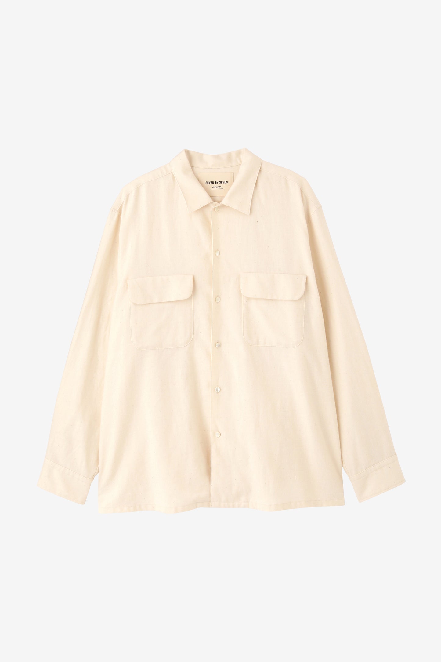 FLAT COLLAR SHIRT -UNSTAINED ORGANIC COTTON-