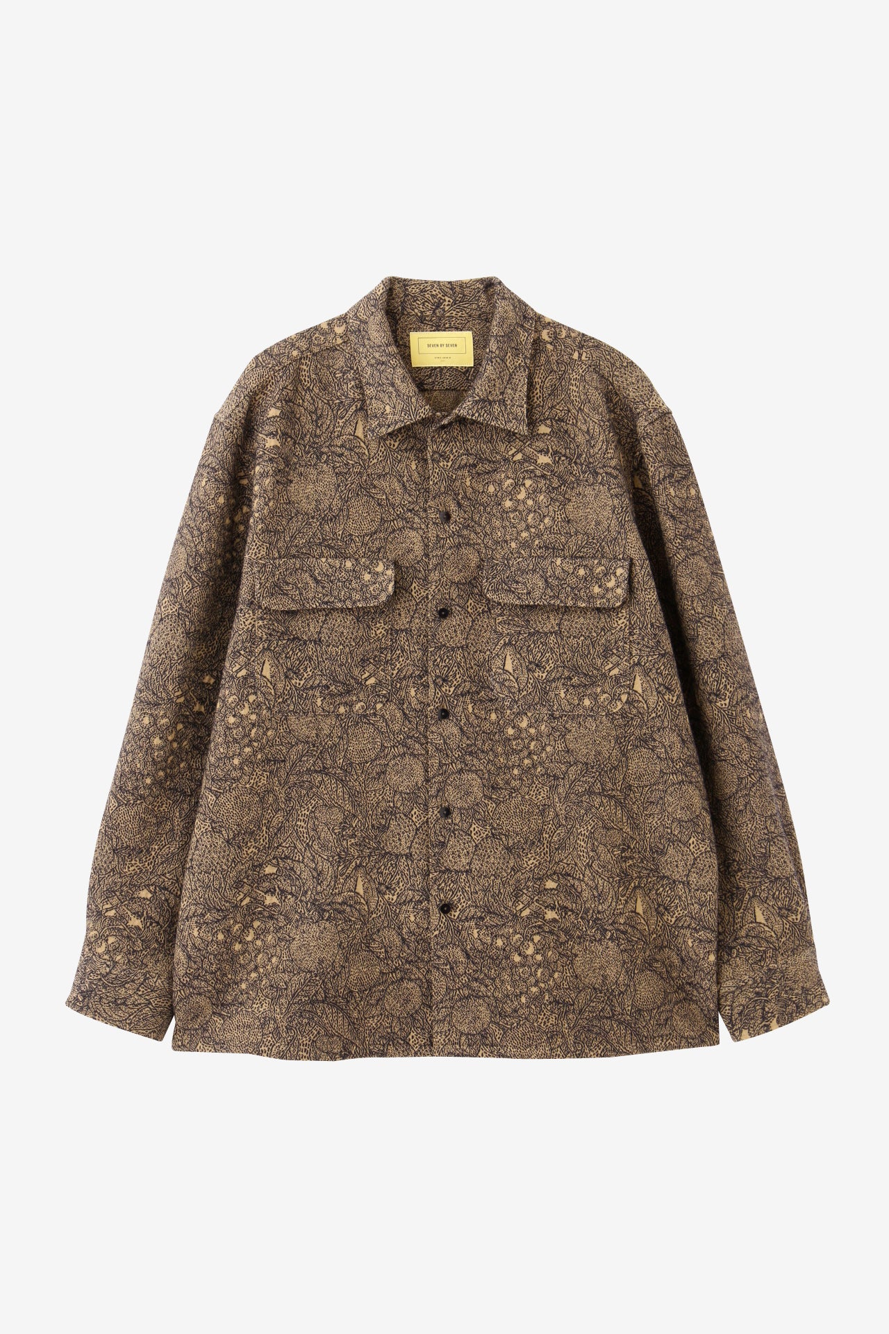 SASHIKO JQ FLAT COLLAR SHIRTS -FRUITS PATTERN-