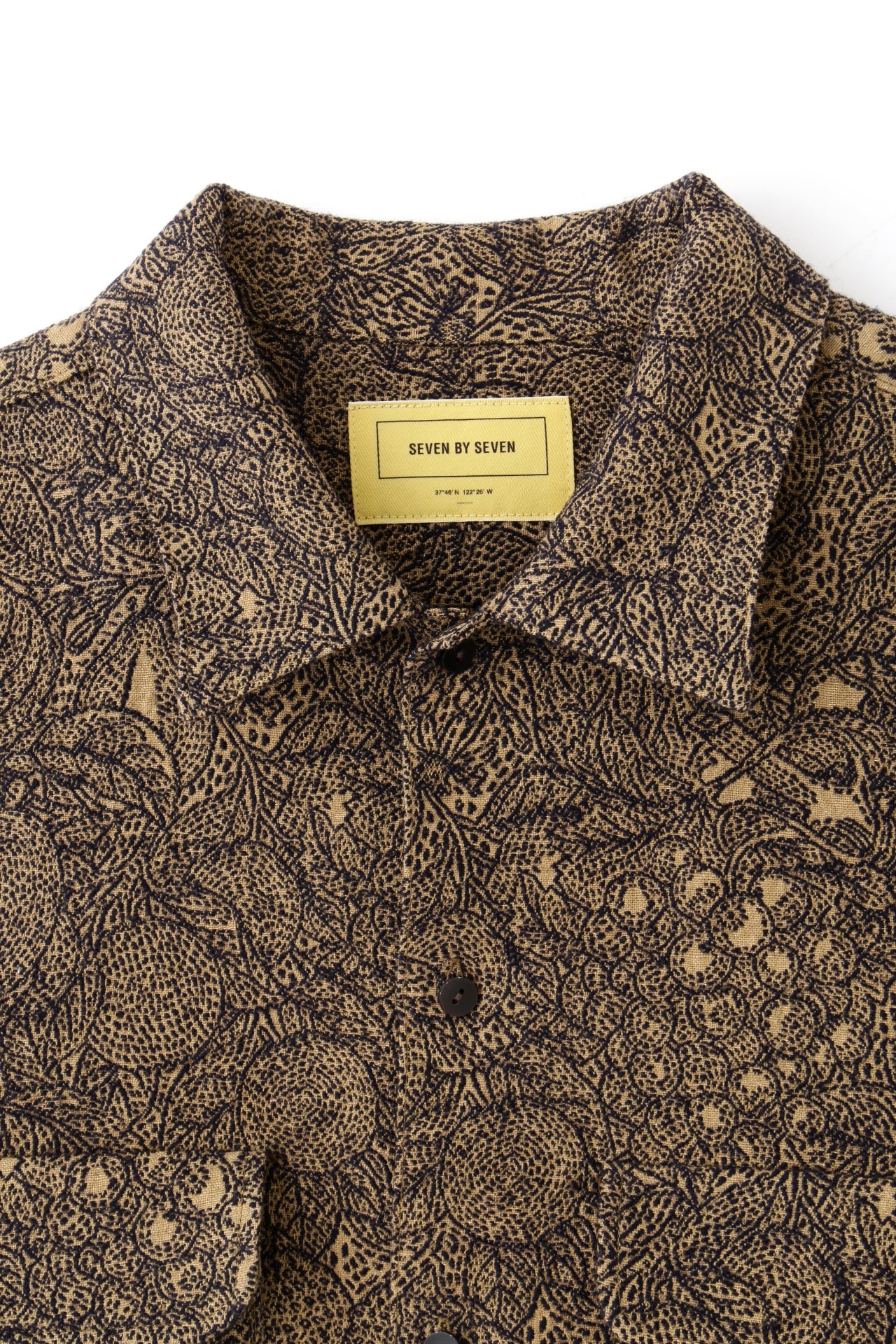 SASHIKO JQ FLAT COLLAR SHIRTS -FRUITS PATTERN-