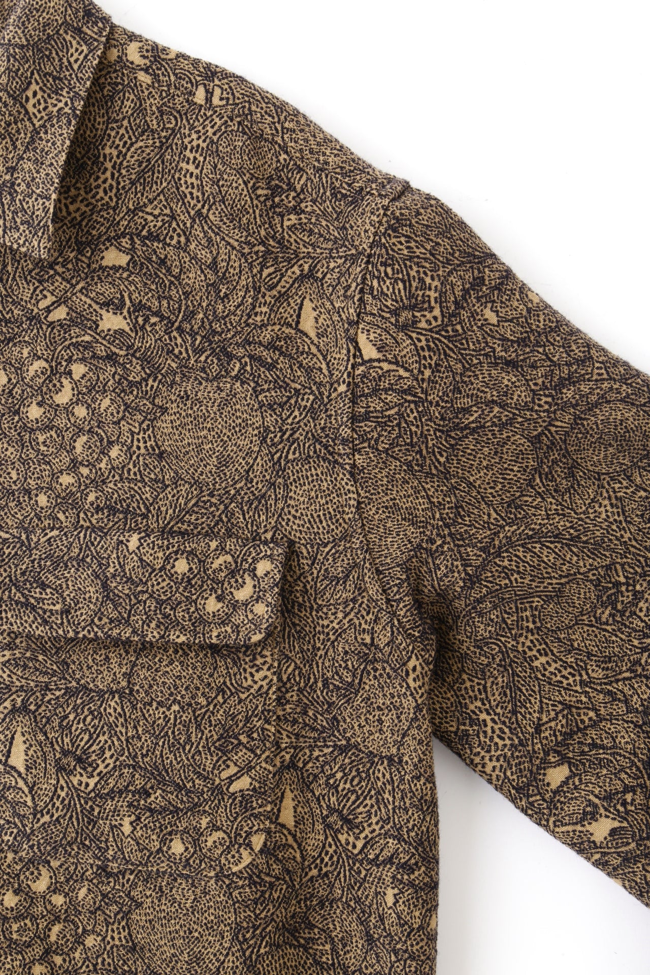 SASHIKO JQ FLAT COLLAR SHIRTS -FRUITS PATTERN-
