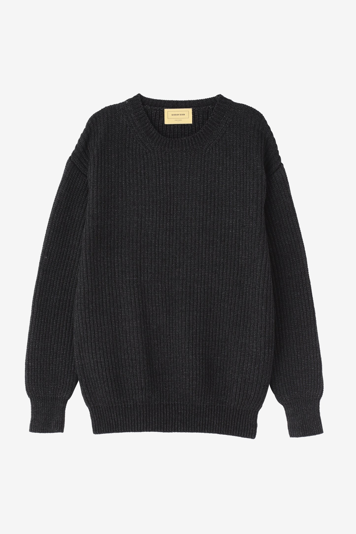 INDIGO CREW NECK KNIT -ONE WASH-