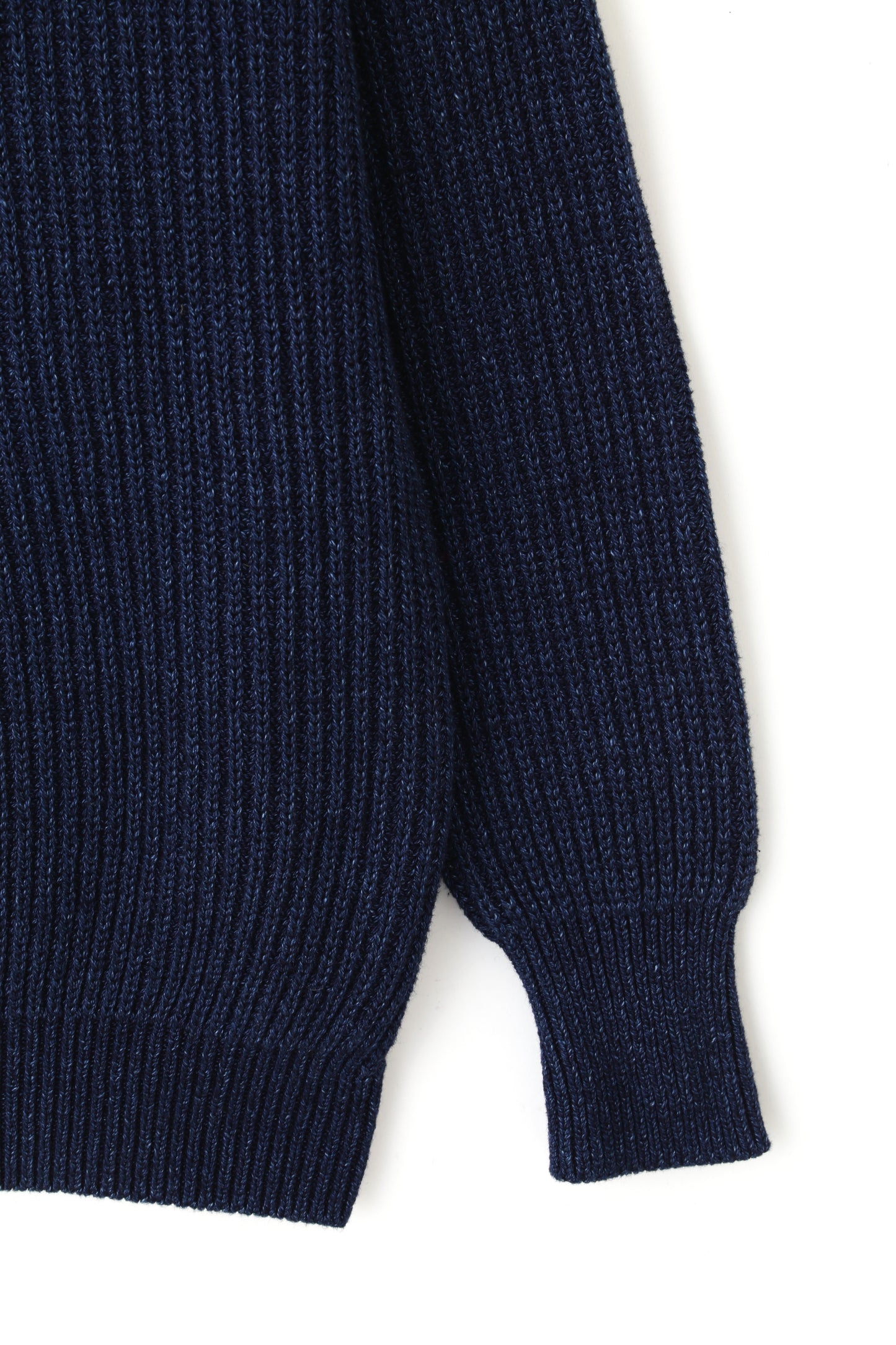INDIGO CREW NECK KNIT -ONE WASH-