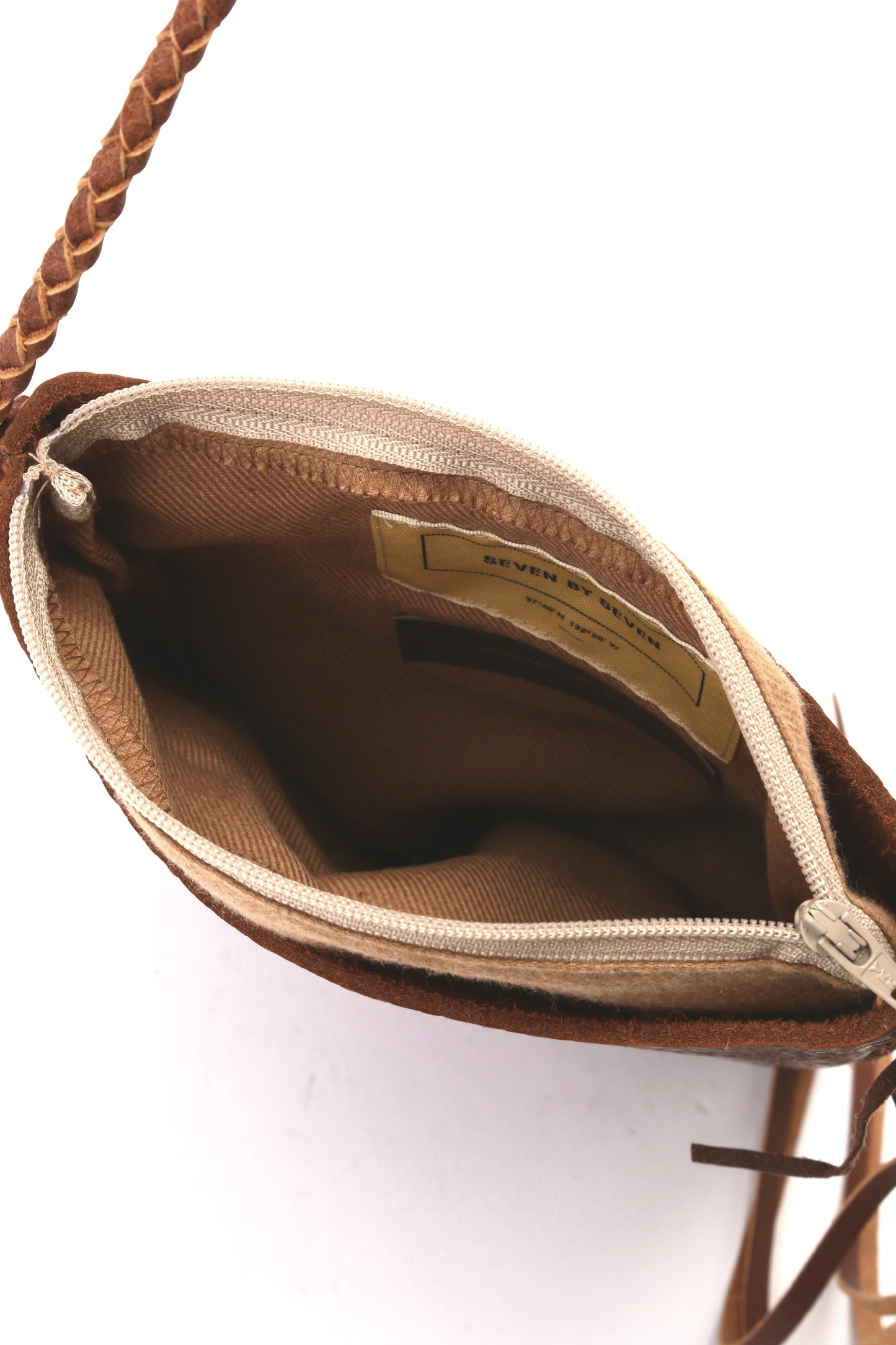 HANDMADE LEATHER SHOULDER S -UNSTAINED ORGANIC COTTON-