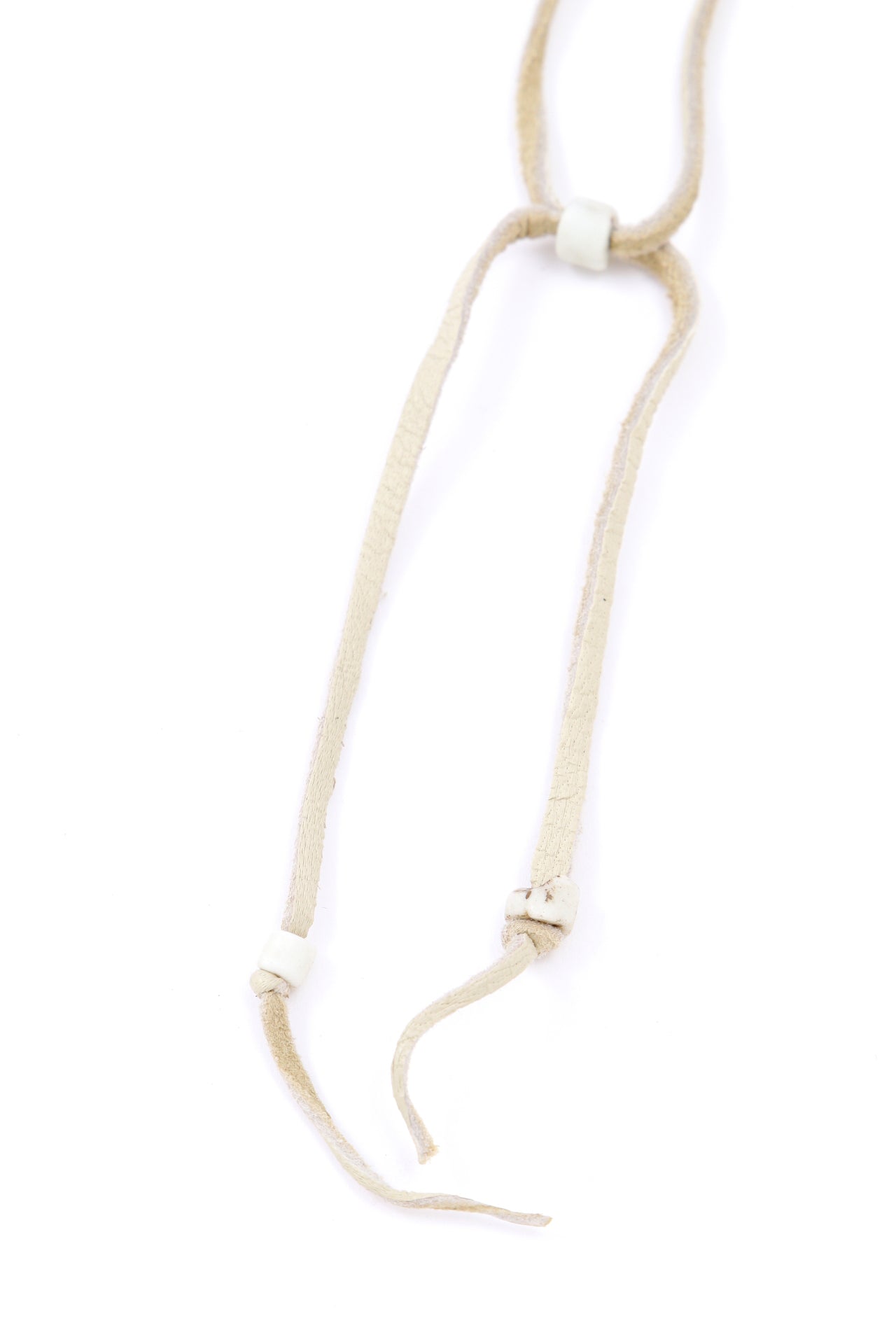 LEATHER CARVING FEATHER COLOR NECKLACE -Large-