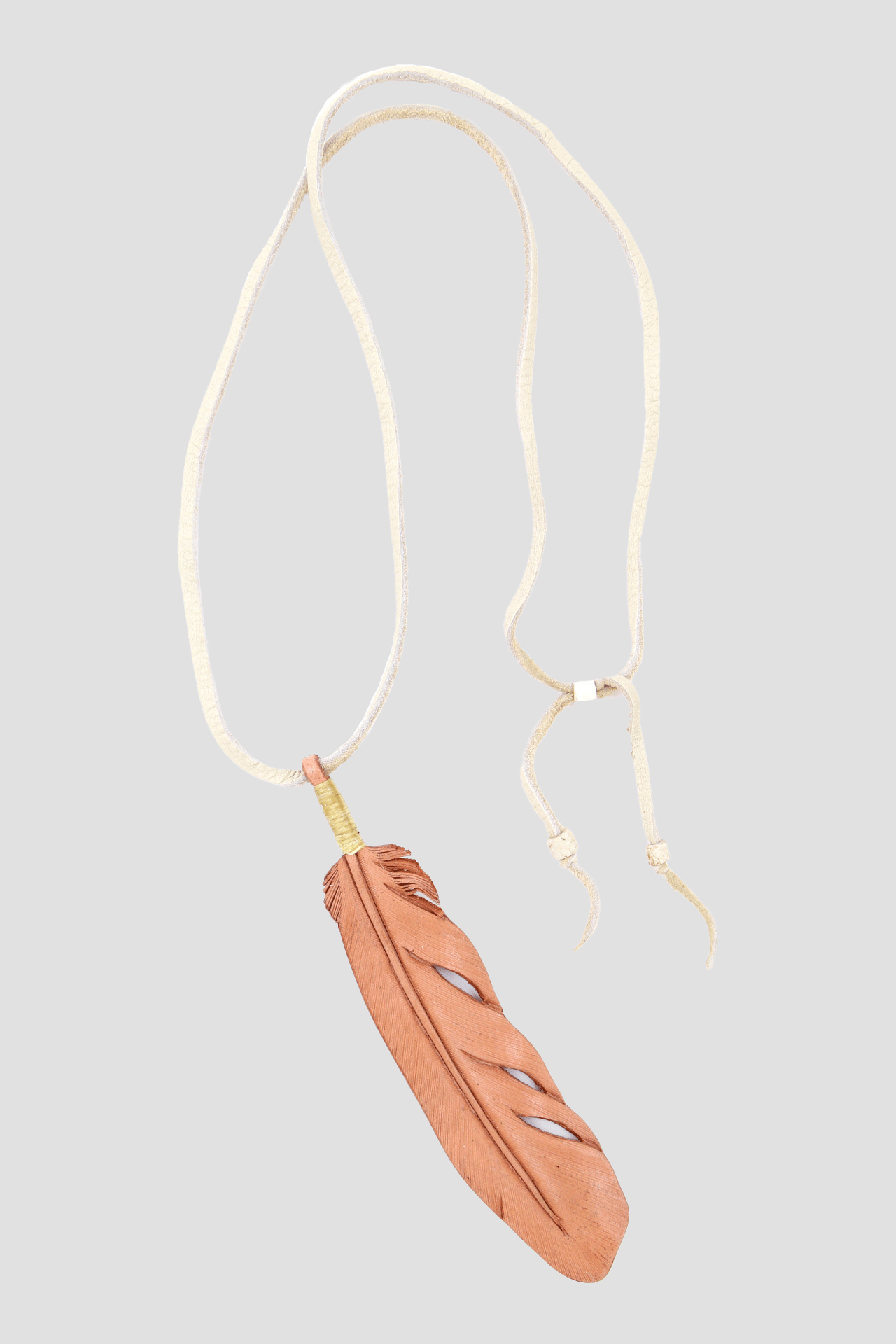 LEATHER CARVING FEATHER NECKLACE -Large- | SEVEN BY SEVEN LEATHER CARVING FEATHER NECKLACE -Large- | SEVEN BY SEVEN