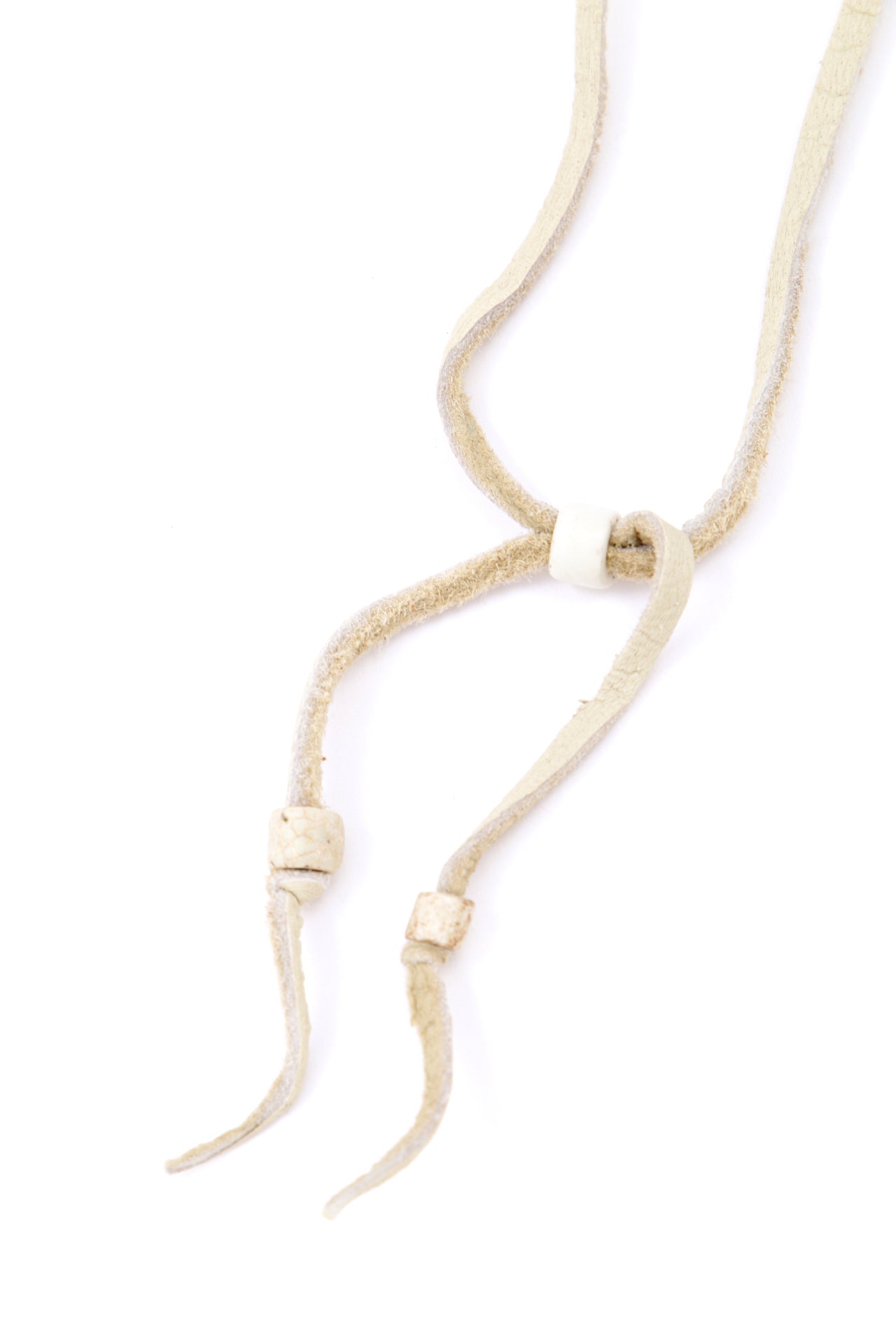 LEATHER CARVING FEATHER NECKLACE -Large-