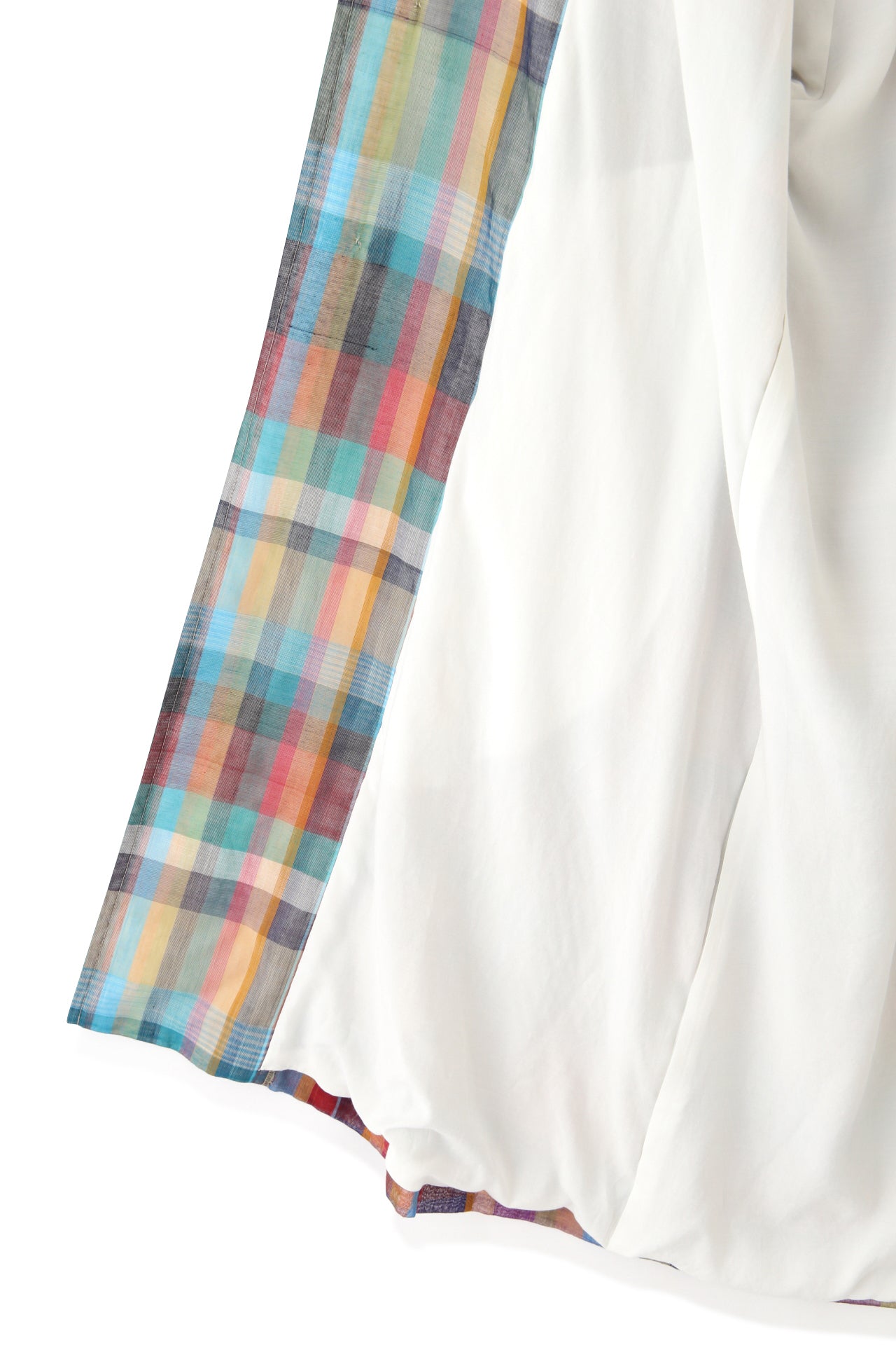 BALCOLLAR SHEER COAT - Handwoven Madras check -