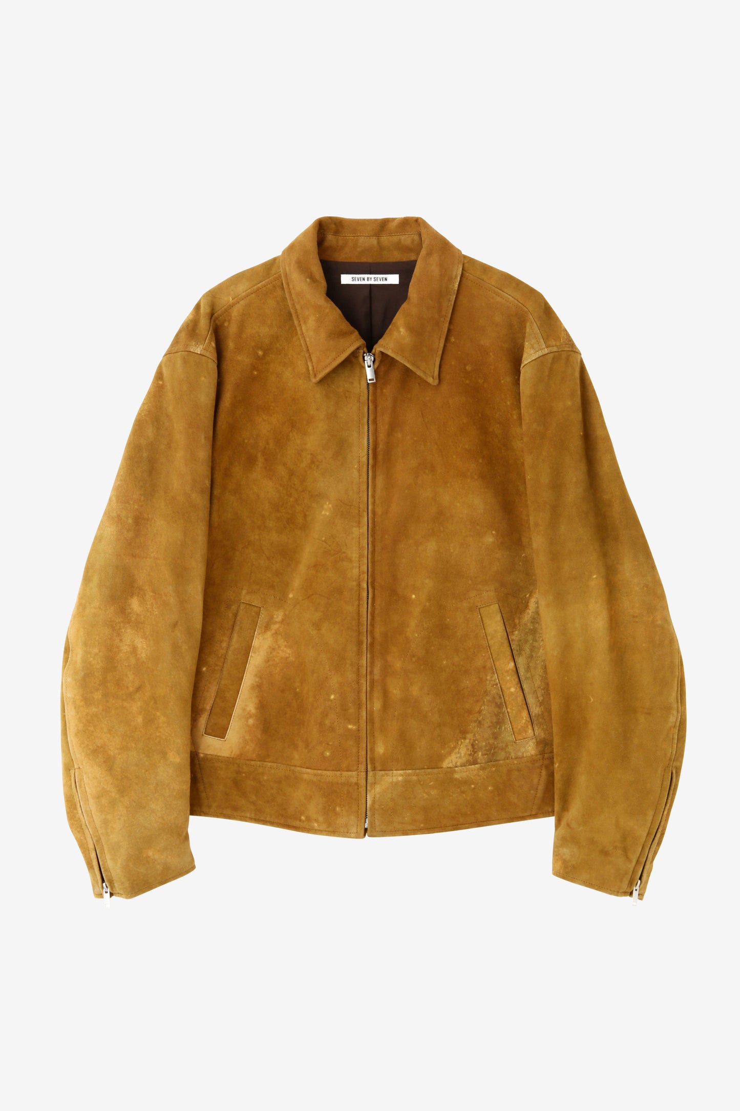 SUEDE LEATHER RIDERS JACKET -Sheep suede cashmere finish-