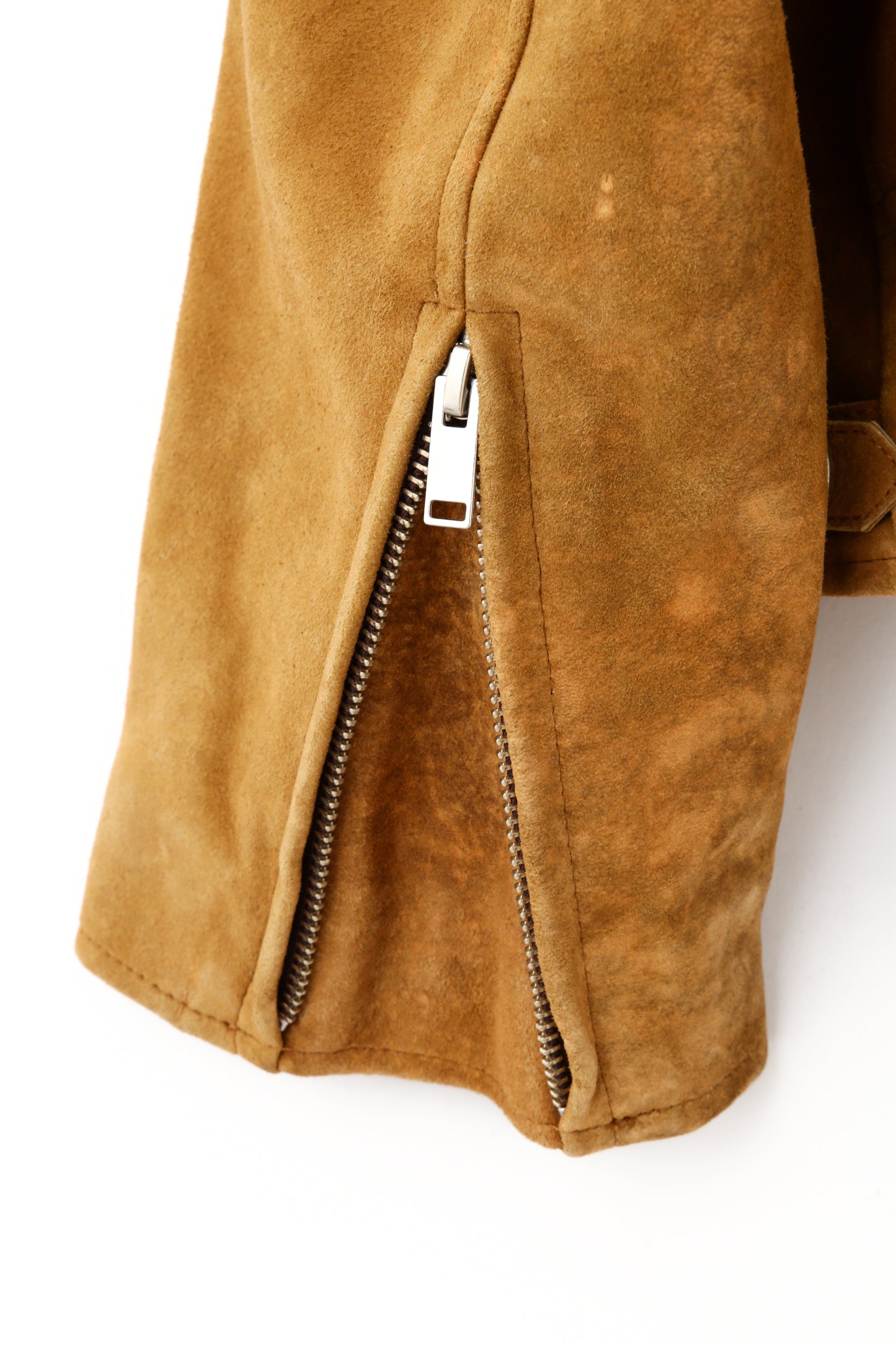 SUEDE LEATHER RIDERS JACKET -Sheep suede cashmere finish-