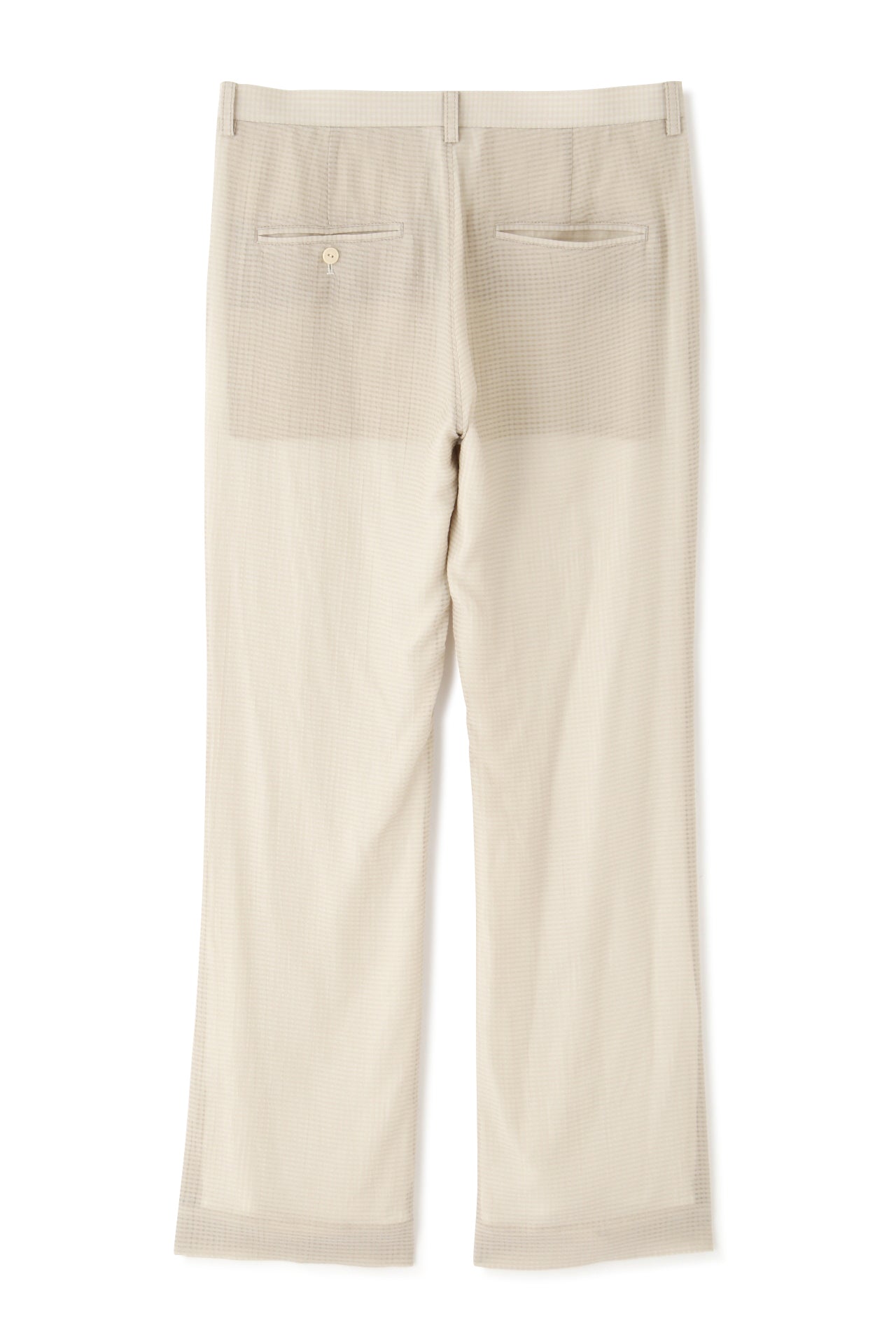 FLARE SHEER TROUSERS - Gingham check indian khadi -