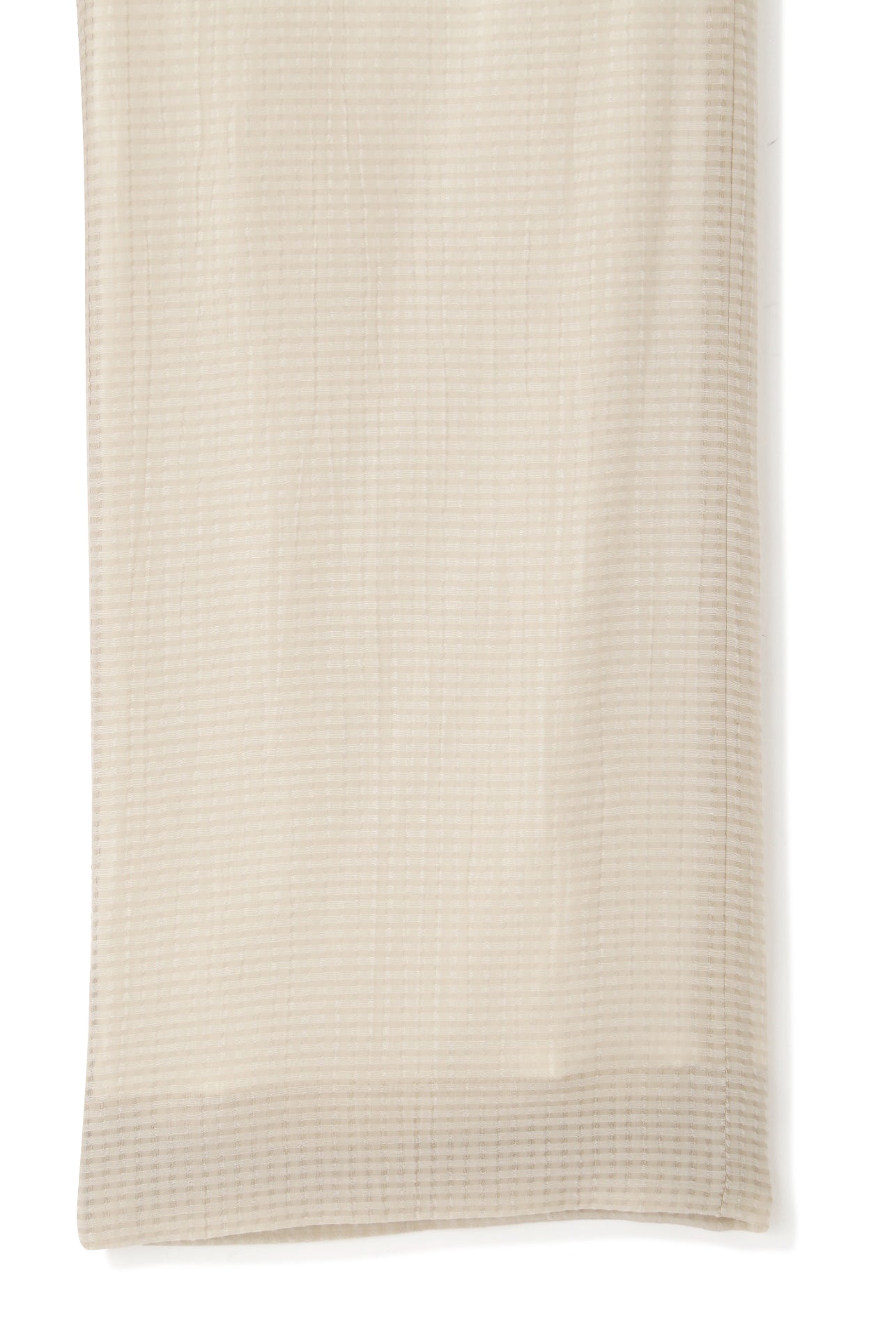 FLARE SHEER TROUSERS - Gingham check indian khadi -