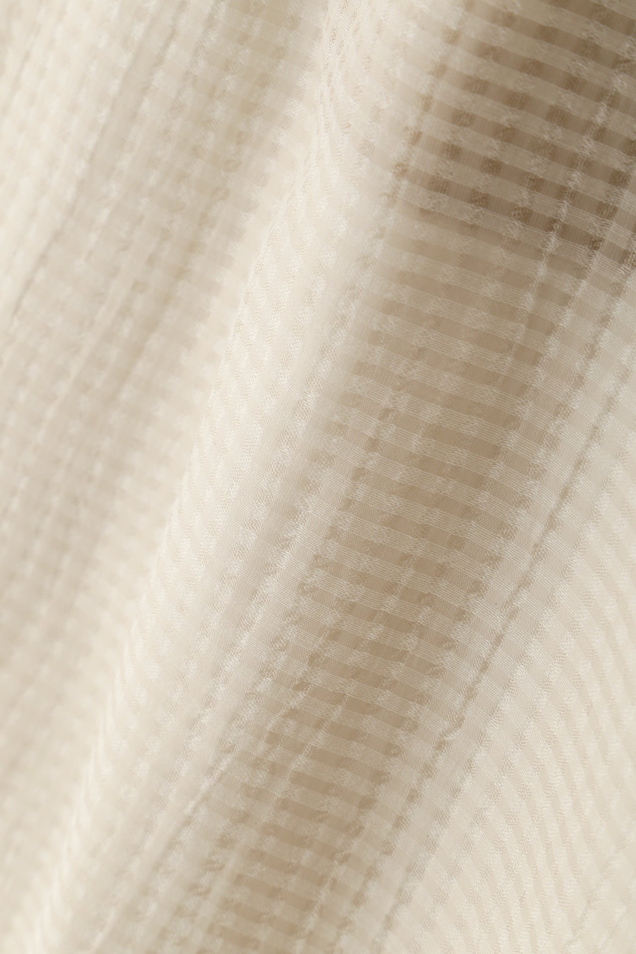 FLARE SHEER TROUSERS - Gingham check indian khadi -